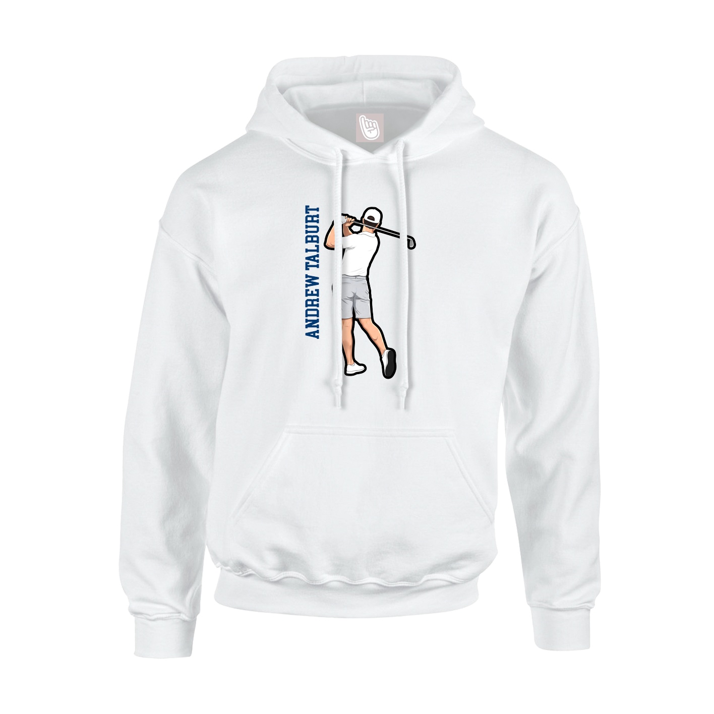 Youth Hoodie — Name Vertical in White