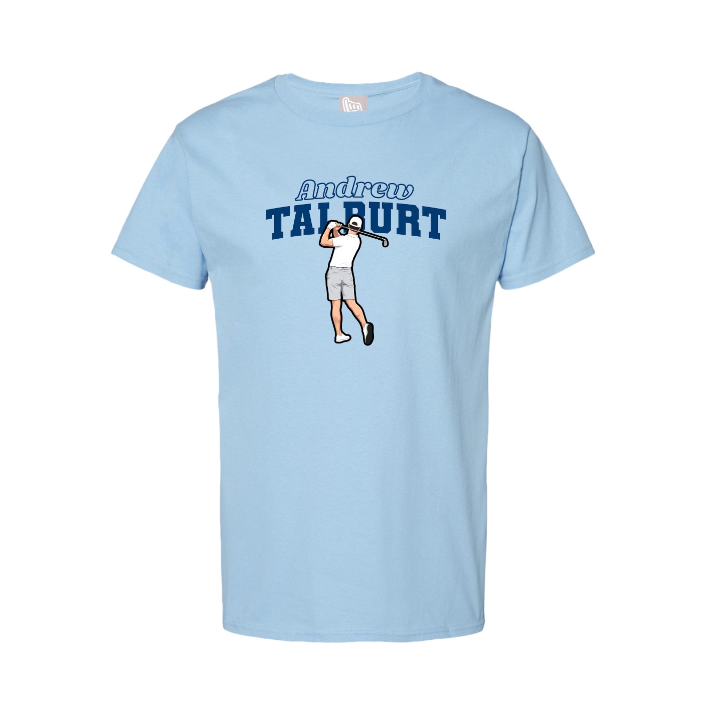 Youth Tee — Name Arch in Light Blue
