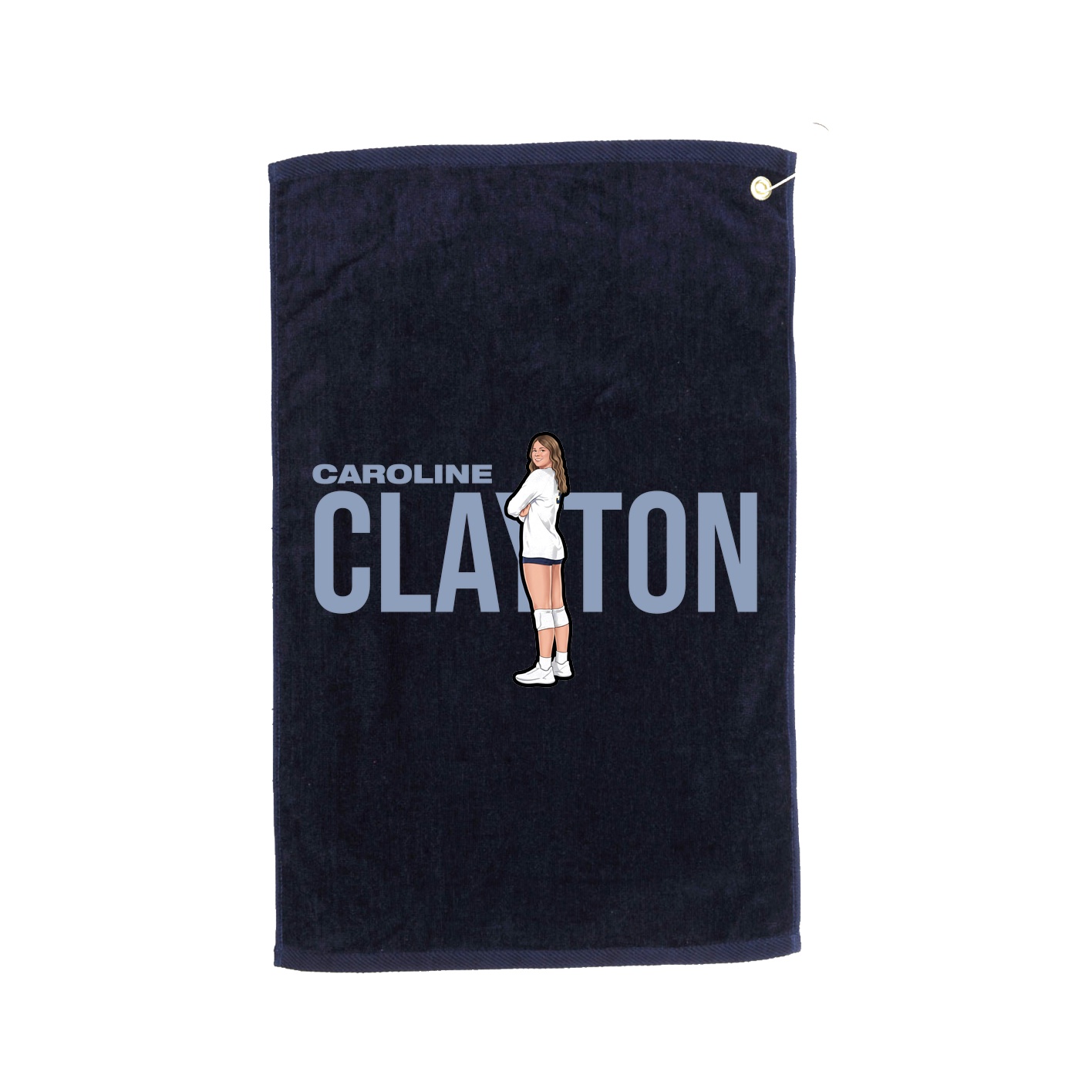 Golf Towel — Player Name in Navy
