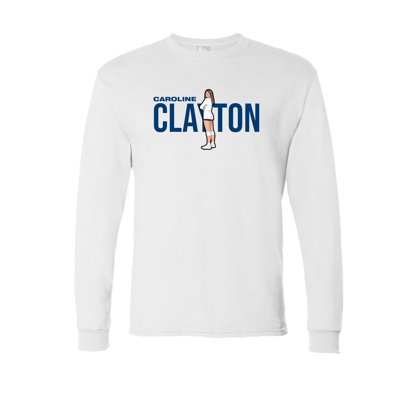 Long Sleeve Tee — Player Name in White