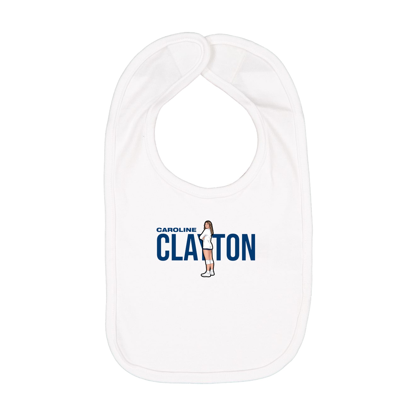 Infant Bib — Player Name in White