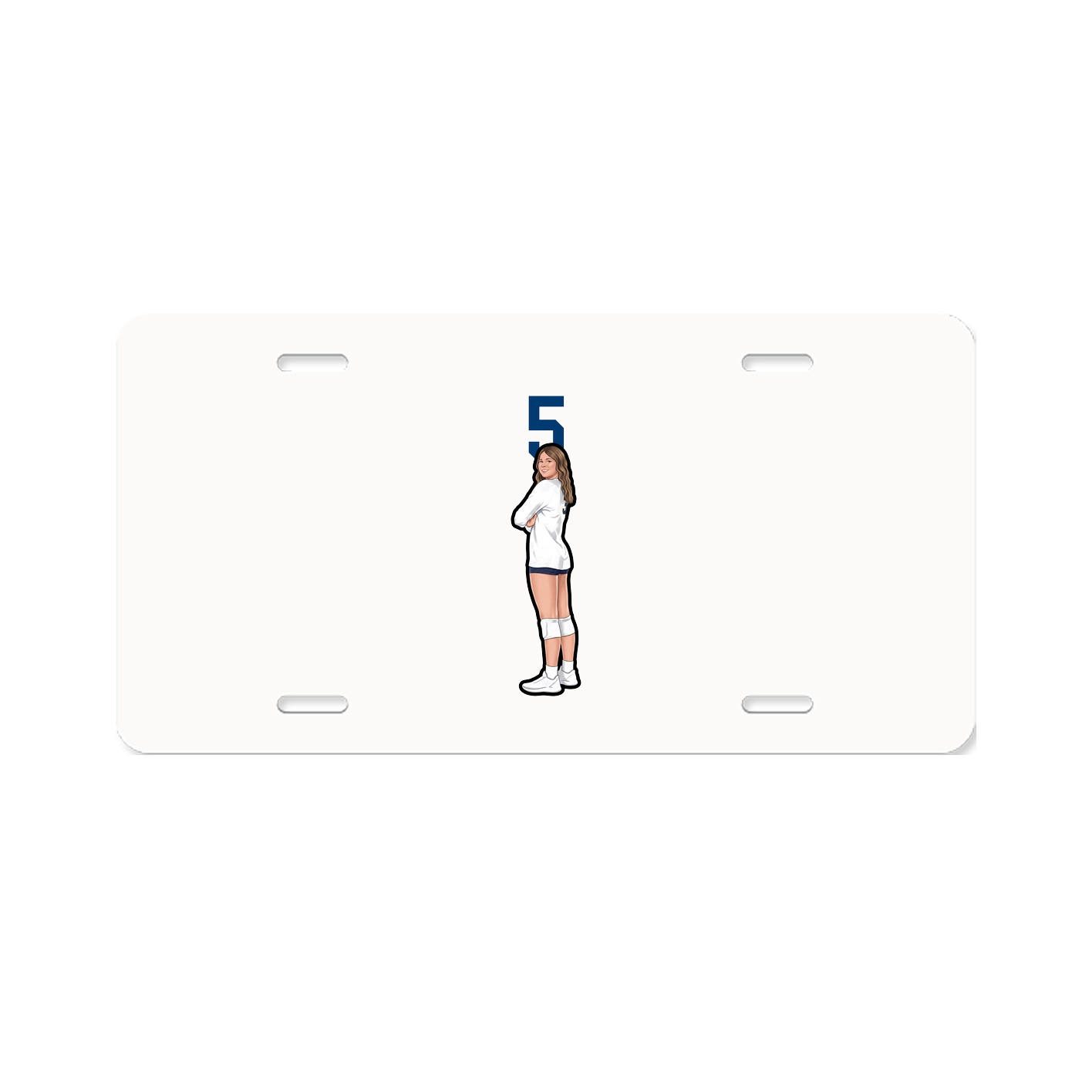 License Plate — Number Top in Classic