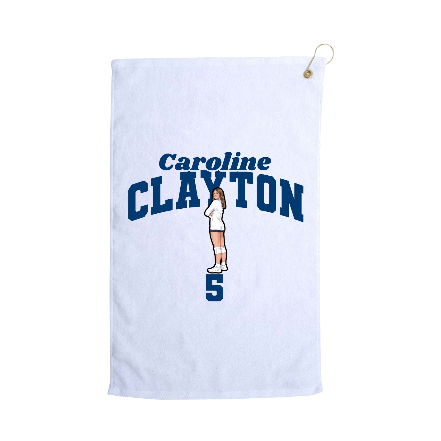 Golf Towel — Signature Arch in White
