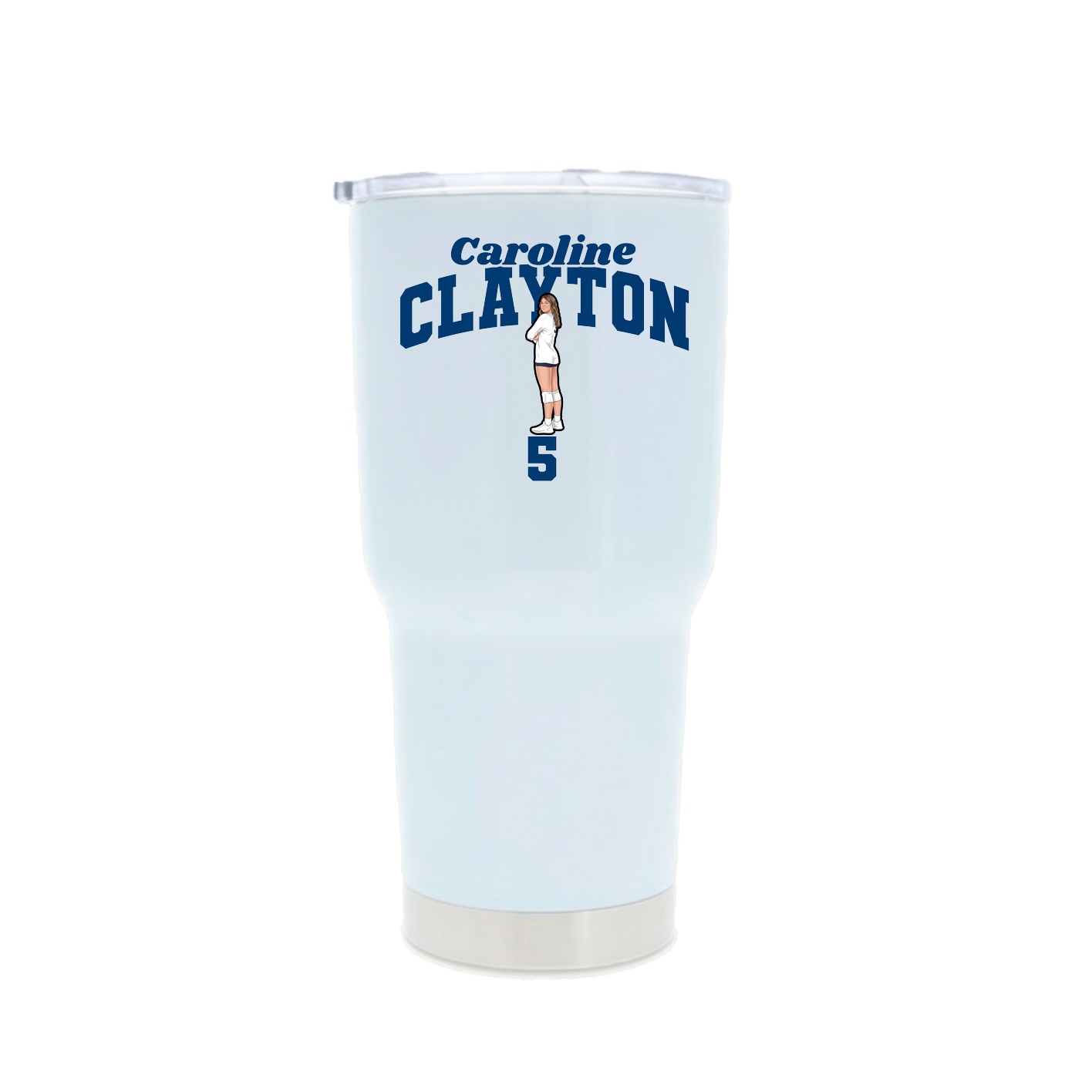 30oz Stainless Steel Tumbler — Signature Arch in White