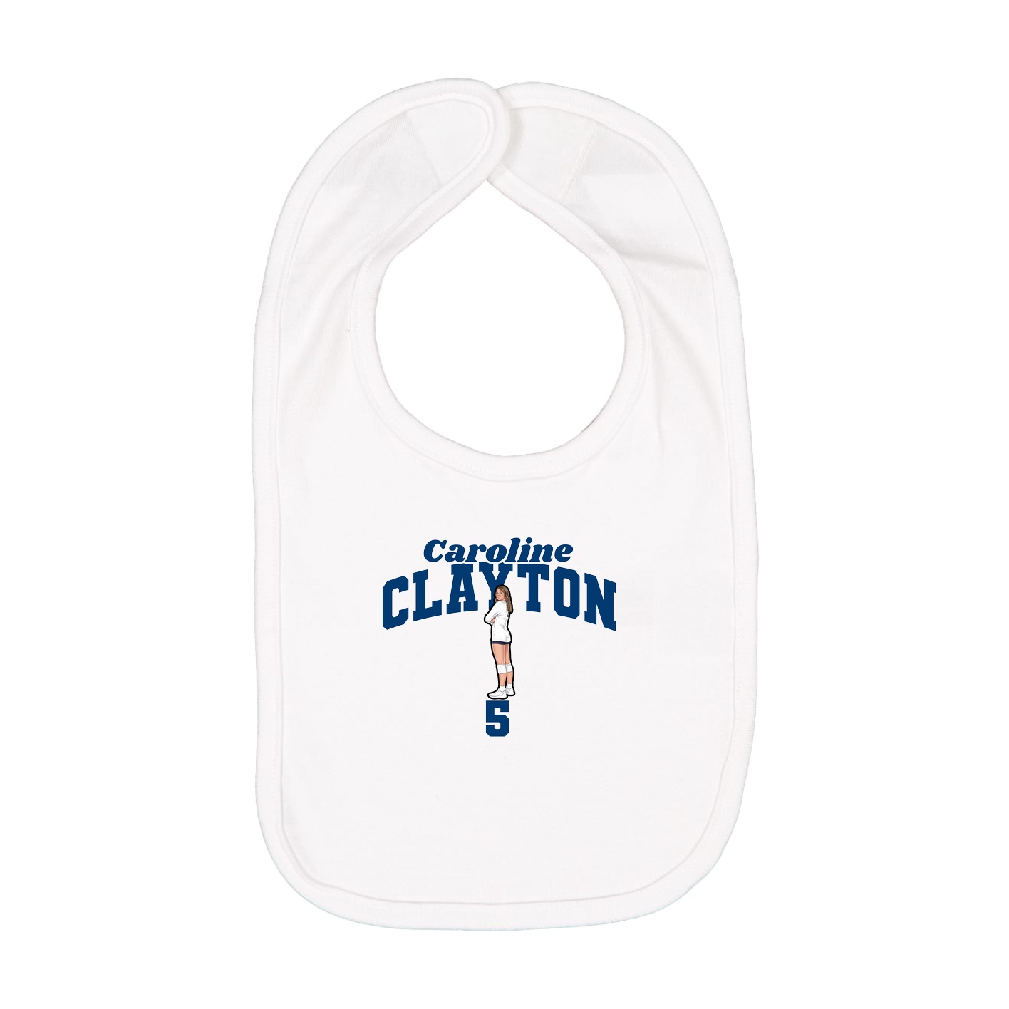 Infant Bib — Signature Arch in White
