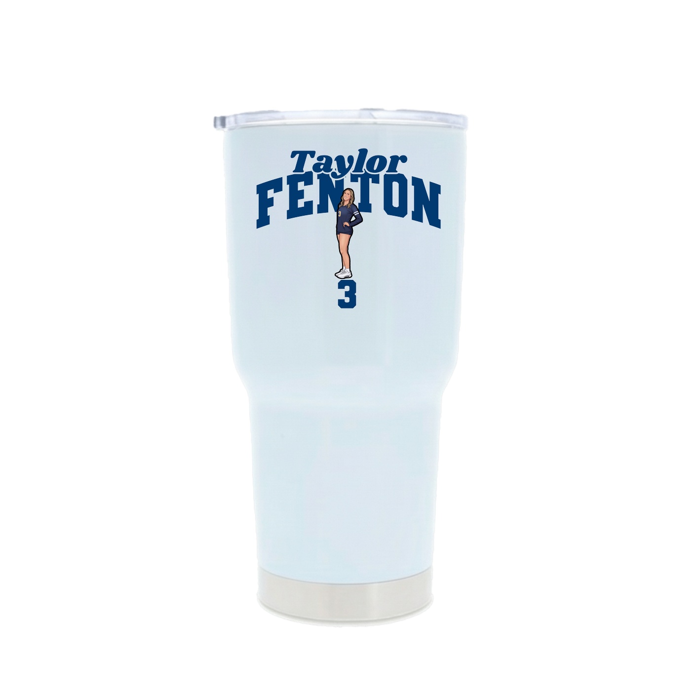 30oz Stainless Steel Tumbler — Signature Arch in White