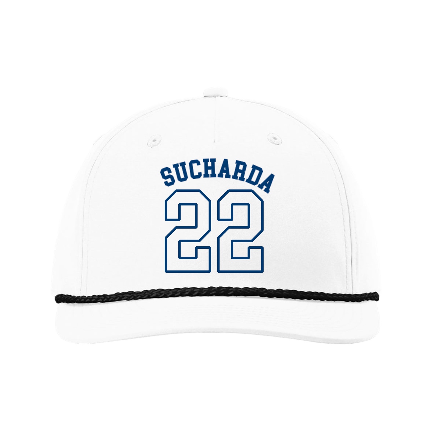 Five-Panel Classic Rope Cap — Shirsey Arch in White