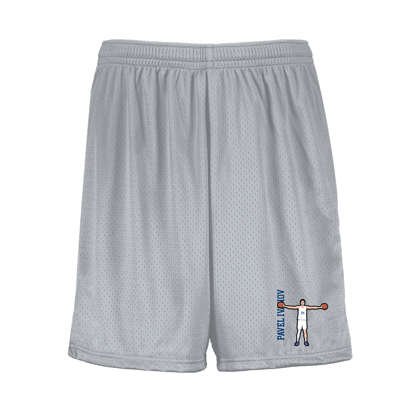 Shorts — Name Vertical in Silver