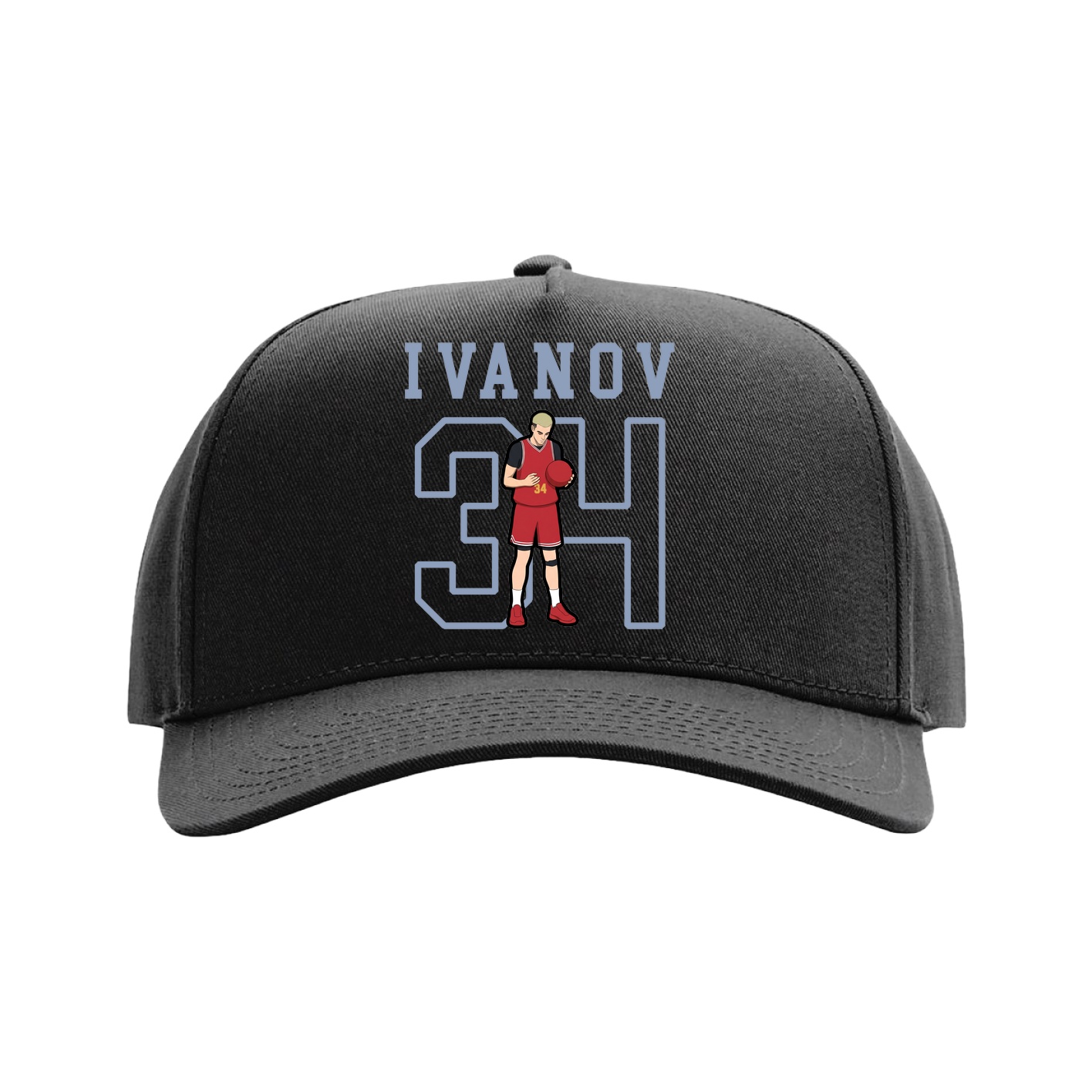 Full Fabric Five-Panel Champ Cap — Shirsey in Black