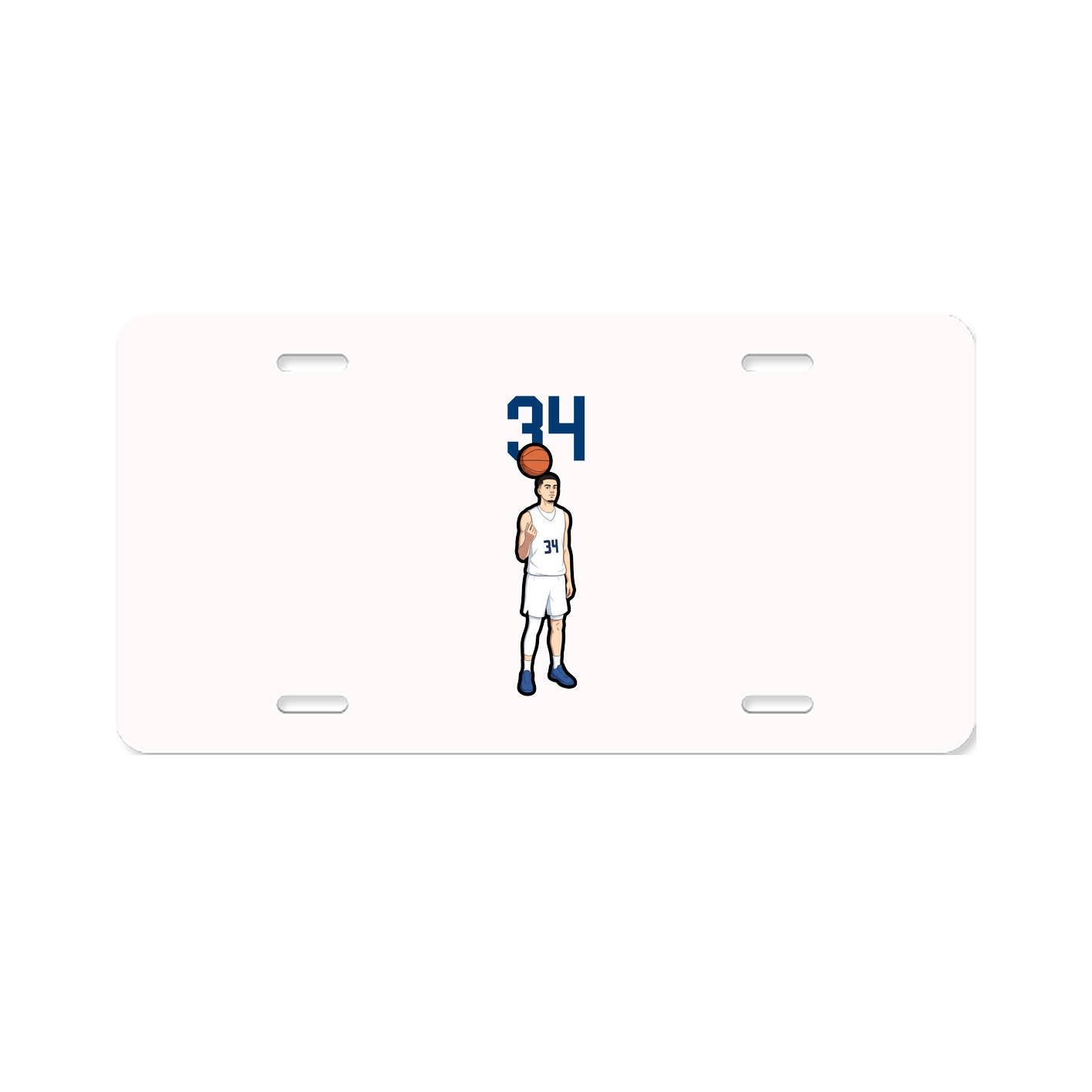 License Plate — Number Top in Classic