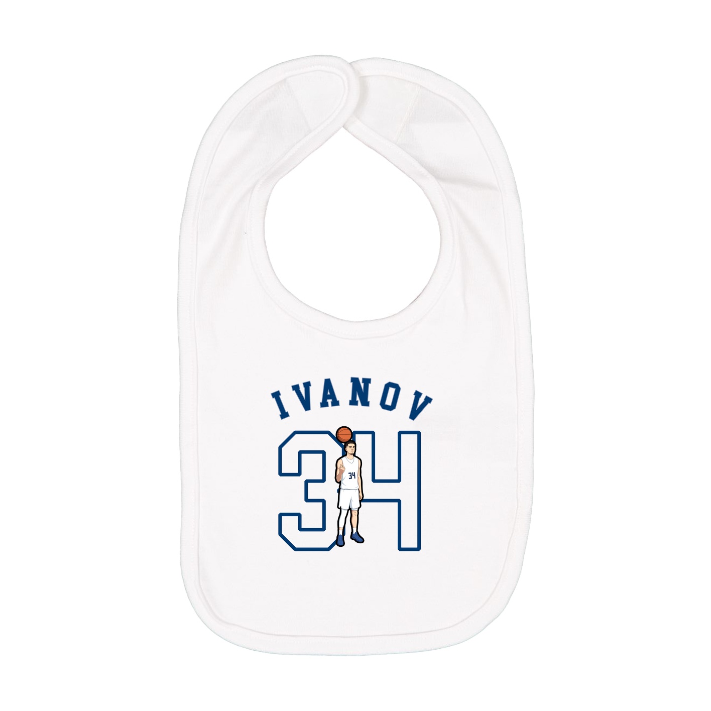 Infant Bib — Shirsey Arch in White