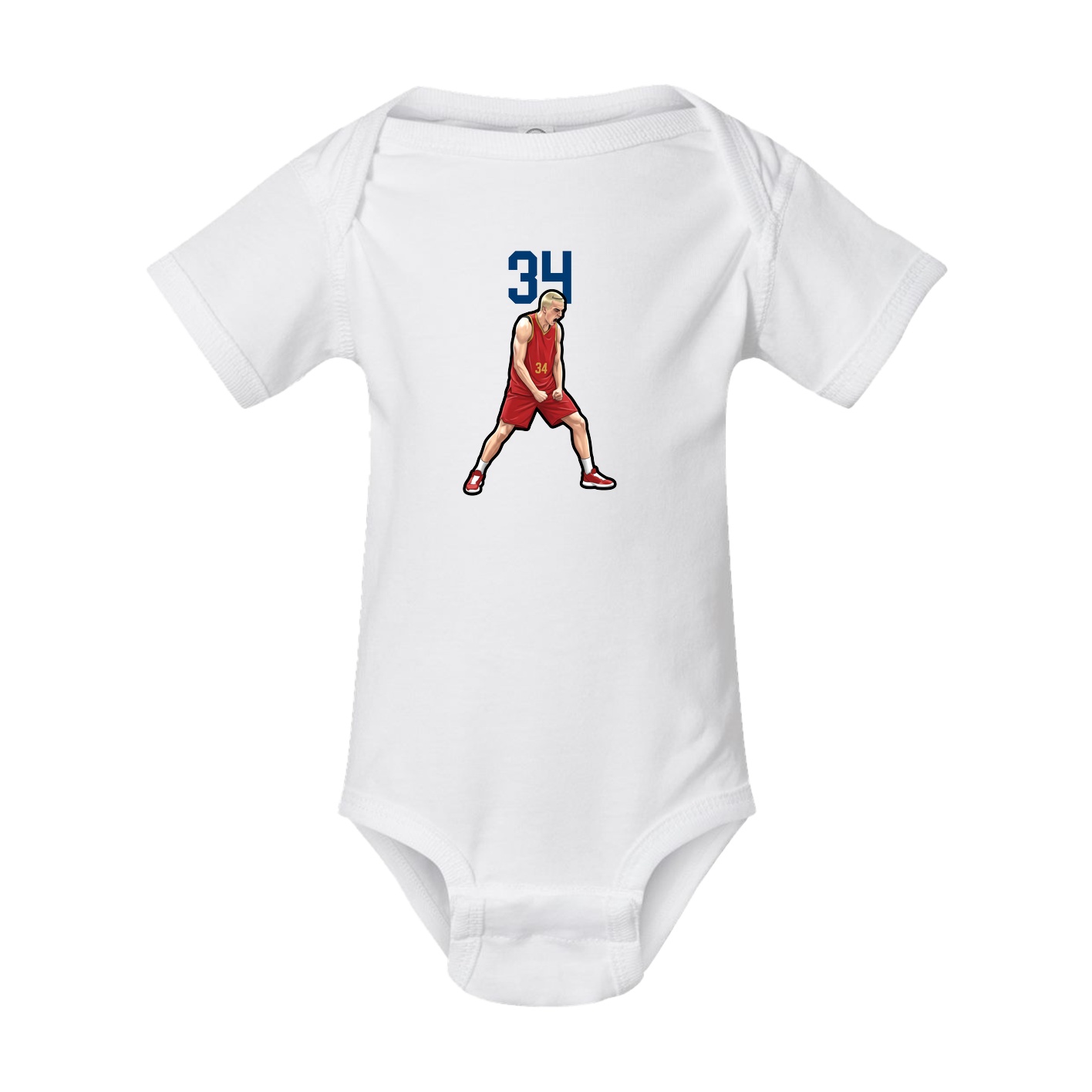 Baby Onesie — Number Top in White