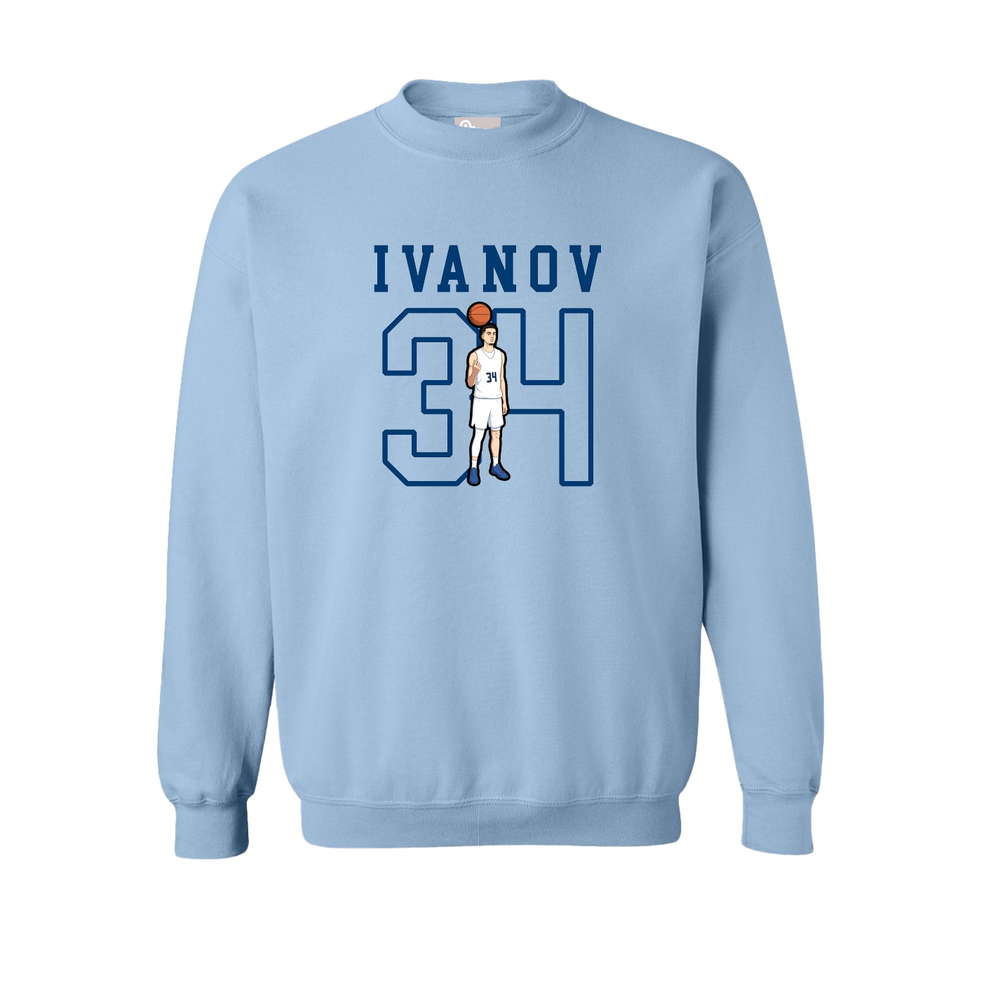 Fleece Crew — Shirsey in Light Blue