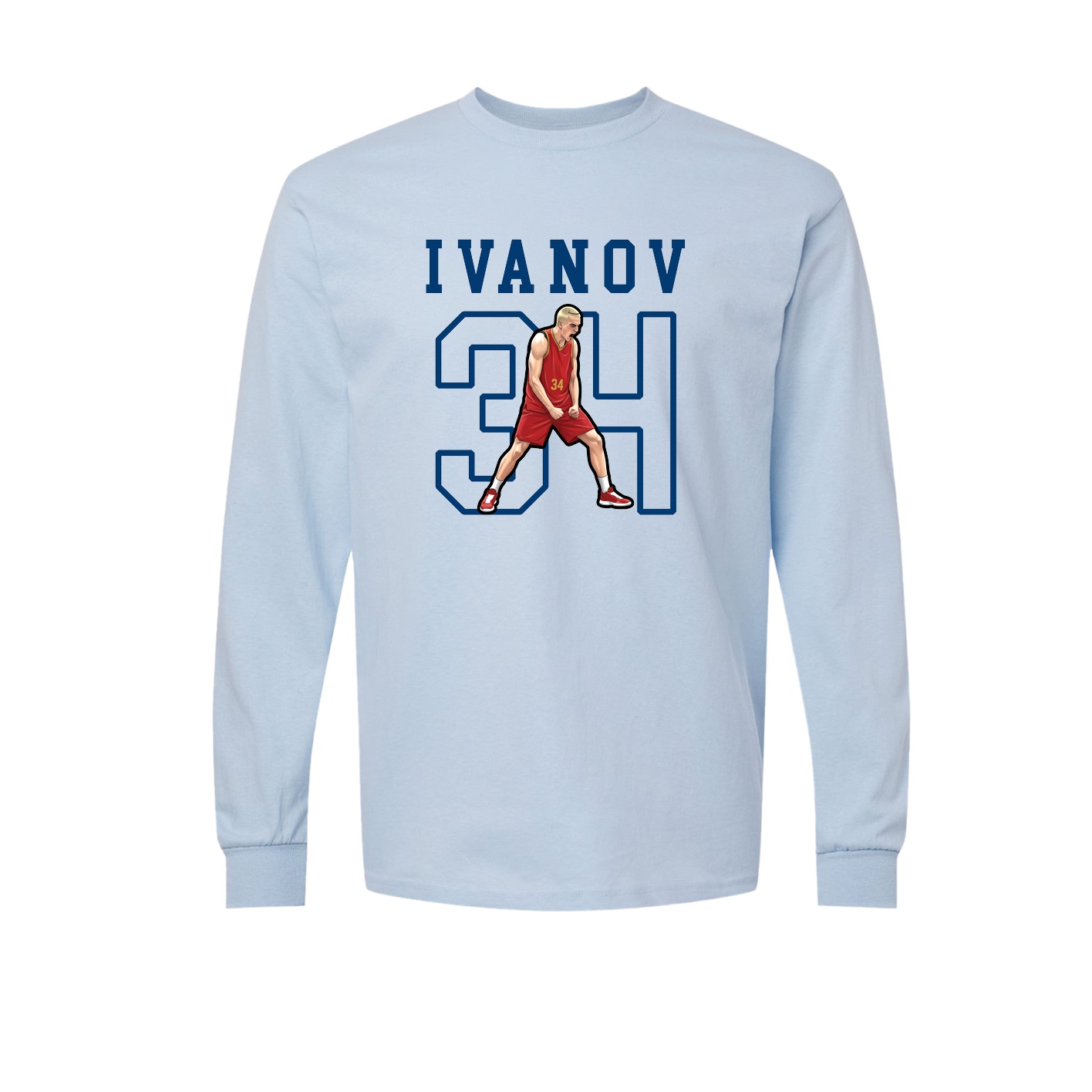 Long Sleeve Tee — Shirsey in Light Blue