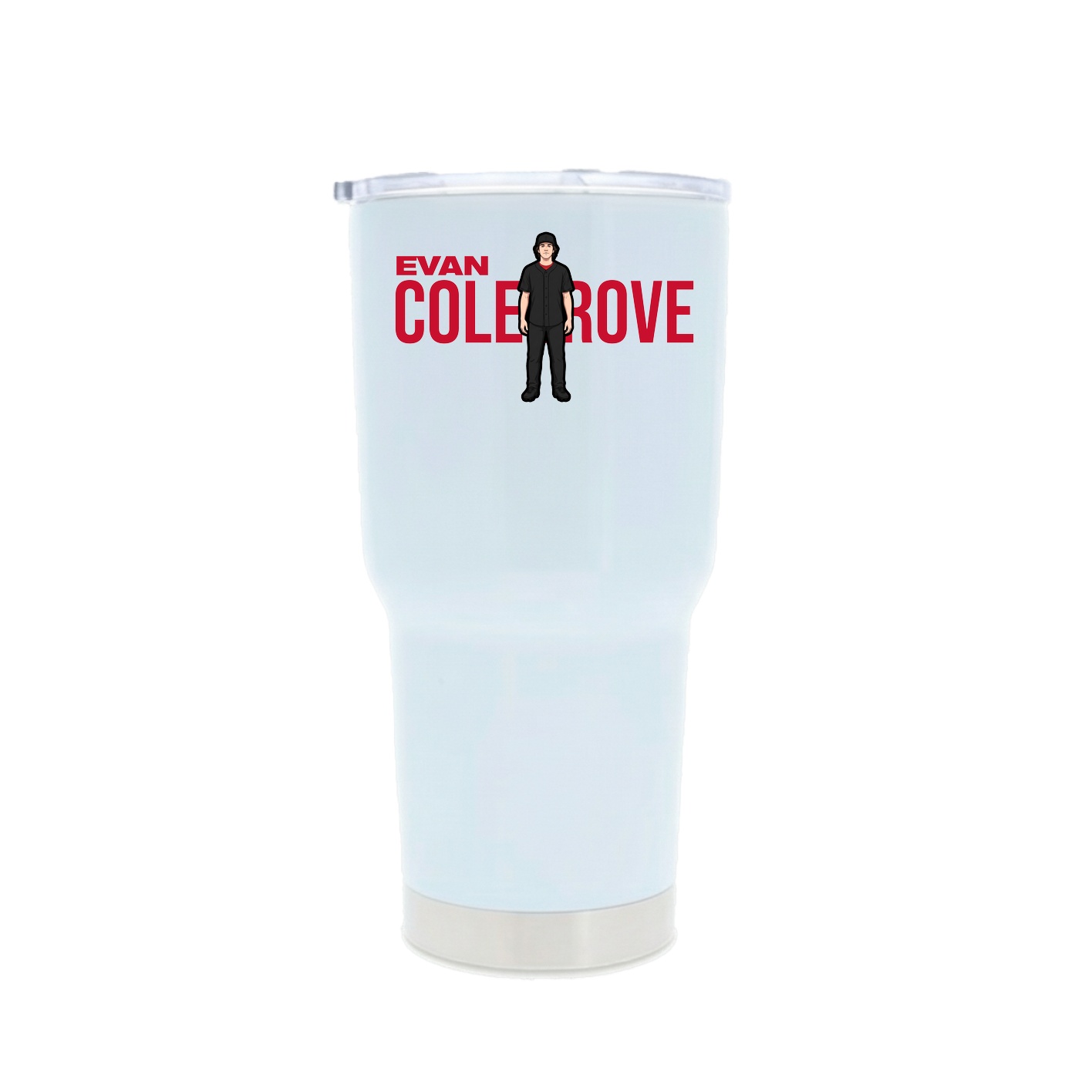 30oz Stainless Steel Tumbler — Player Name in White