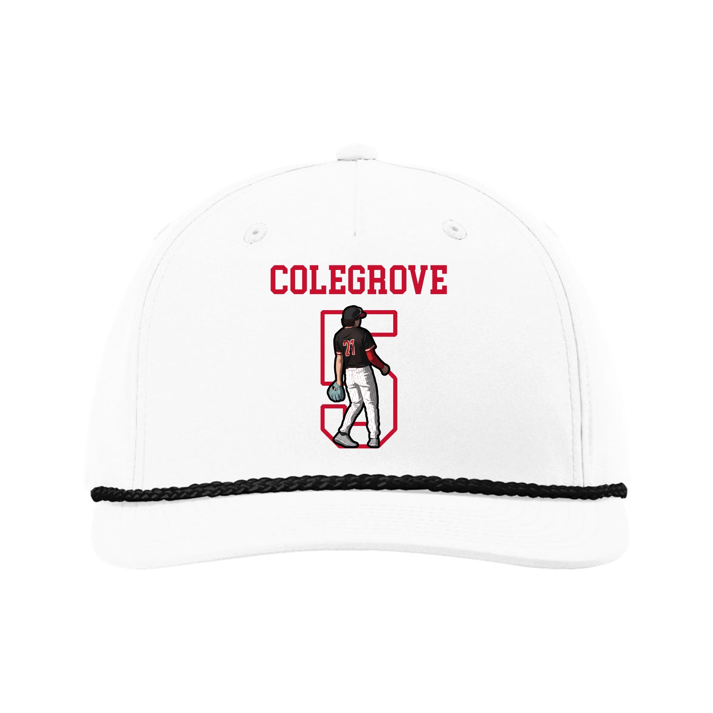 Five-Panel Classic Rope Cap — Shirsey in White
