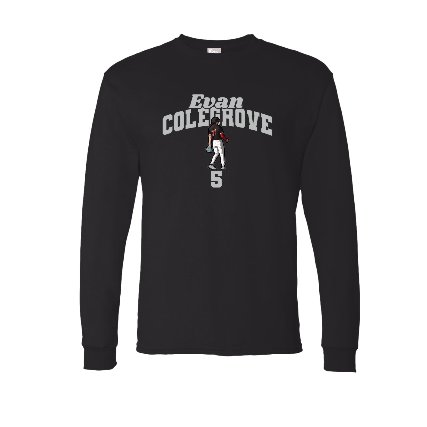 Long Sleeve Tee — Signature Arch in Black