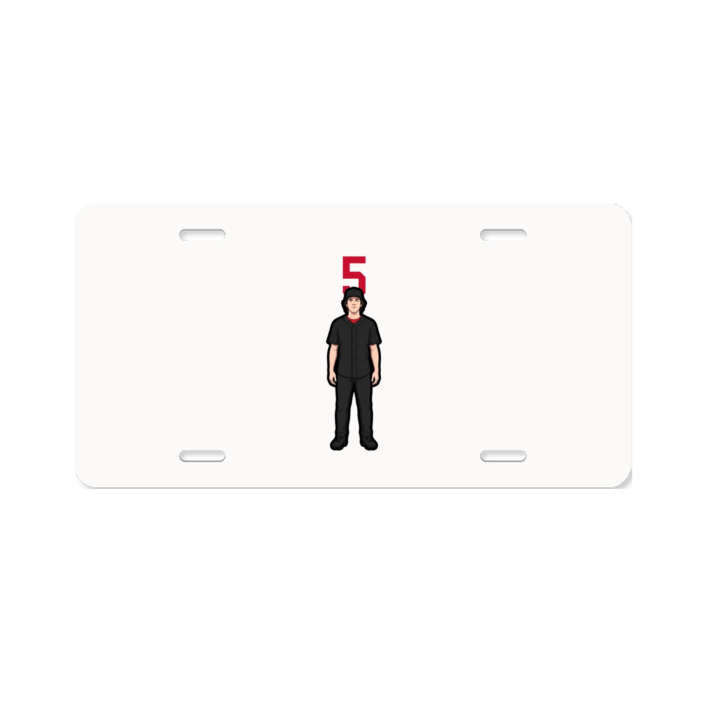 License Plate — Number Top in Classic