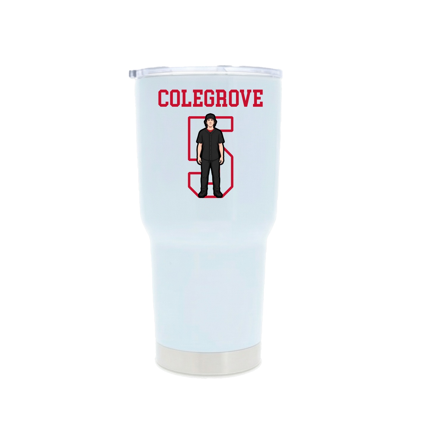 30oz Stainless Steel Tumbler — Shirsey in White