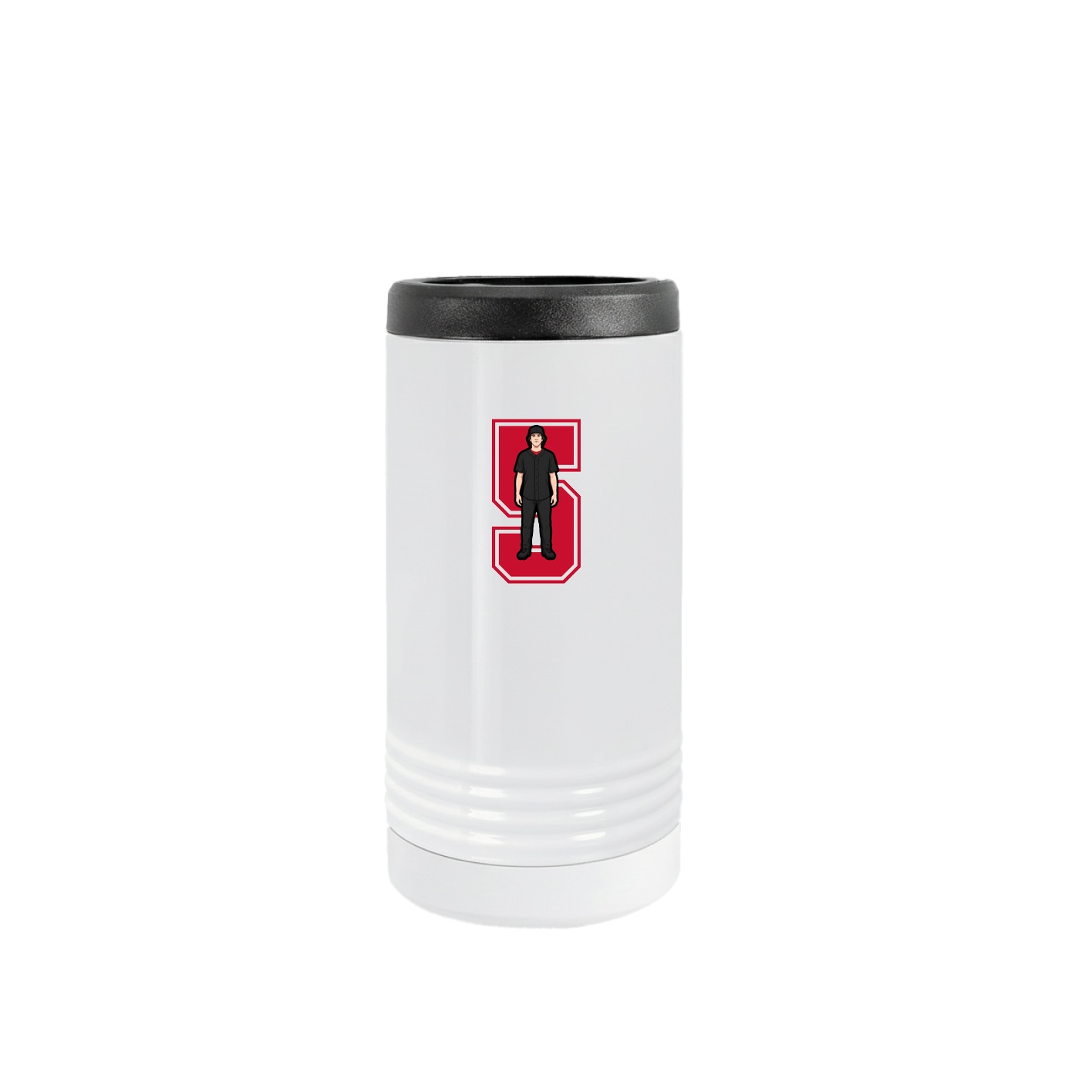 Slim Beverage Holder — Number in White