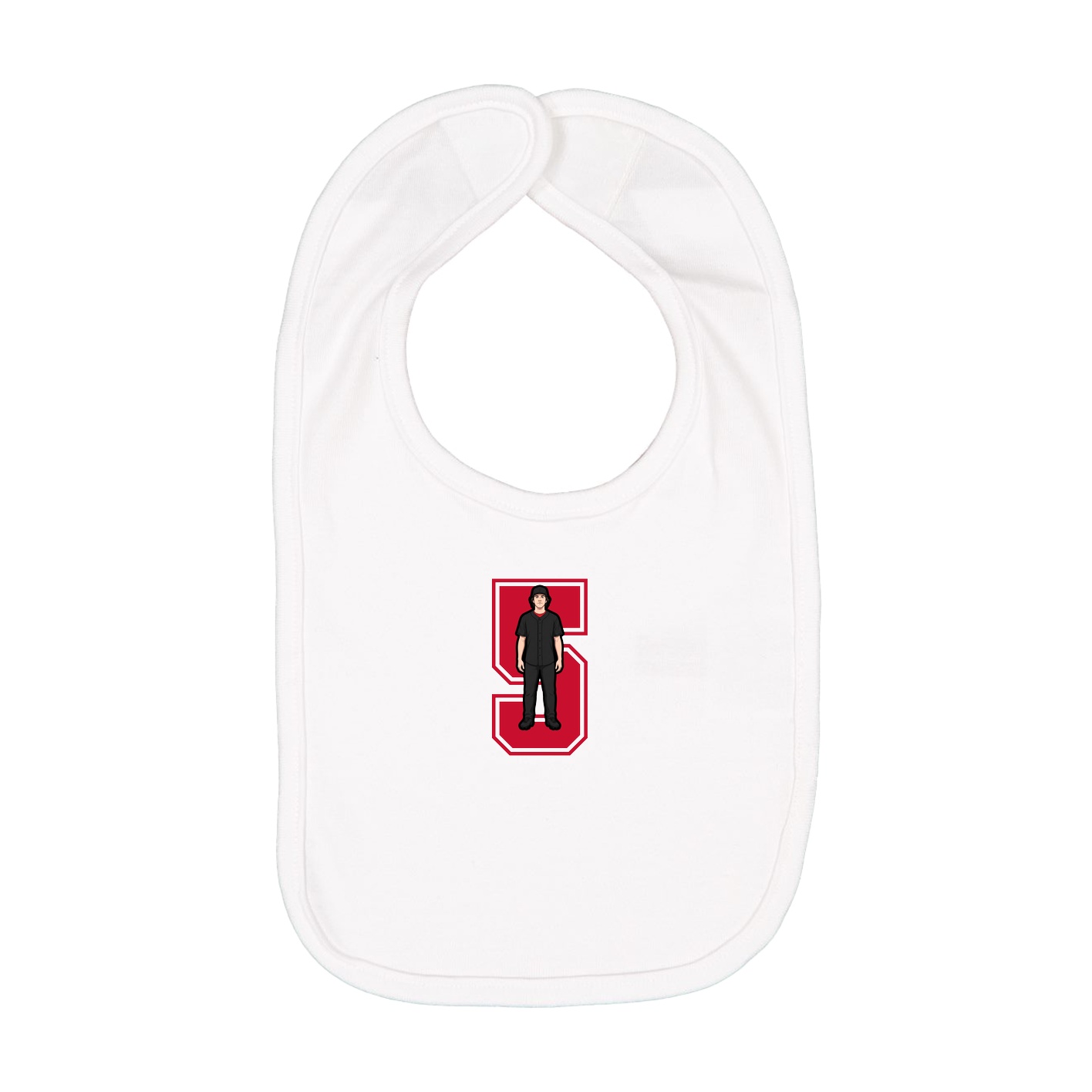 Infant Bib — Number in White