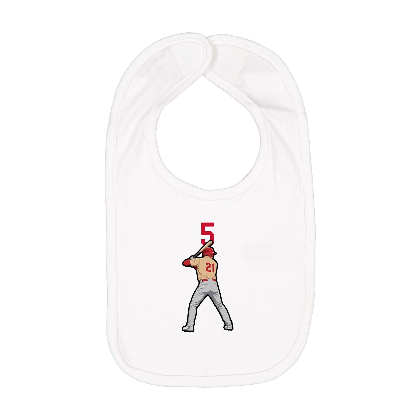 Infant Bib — Number Top in White