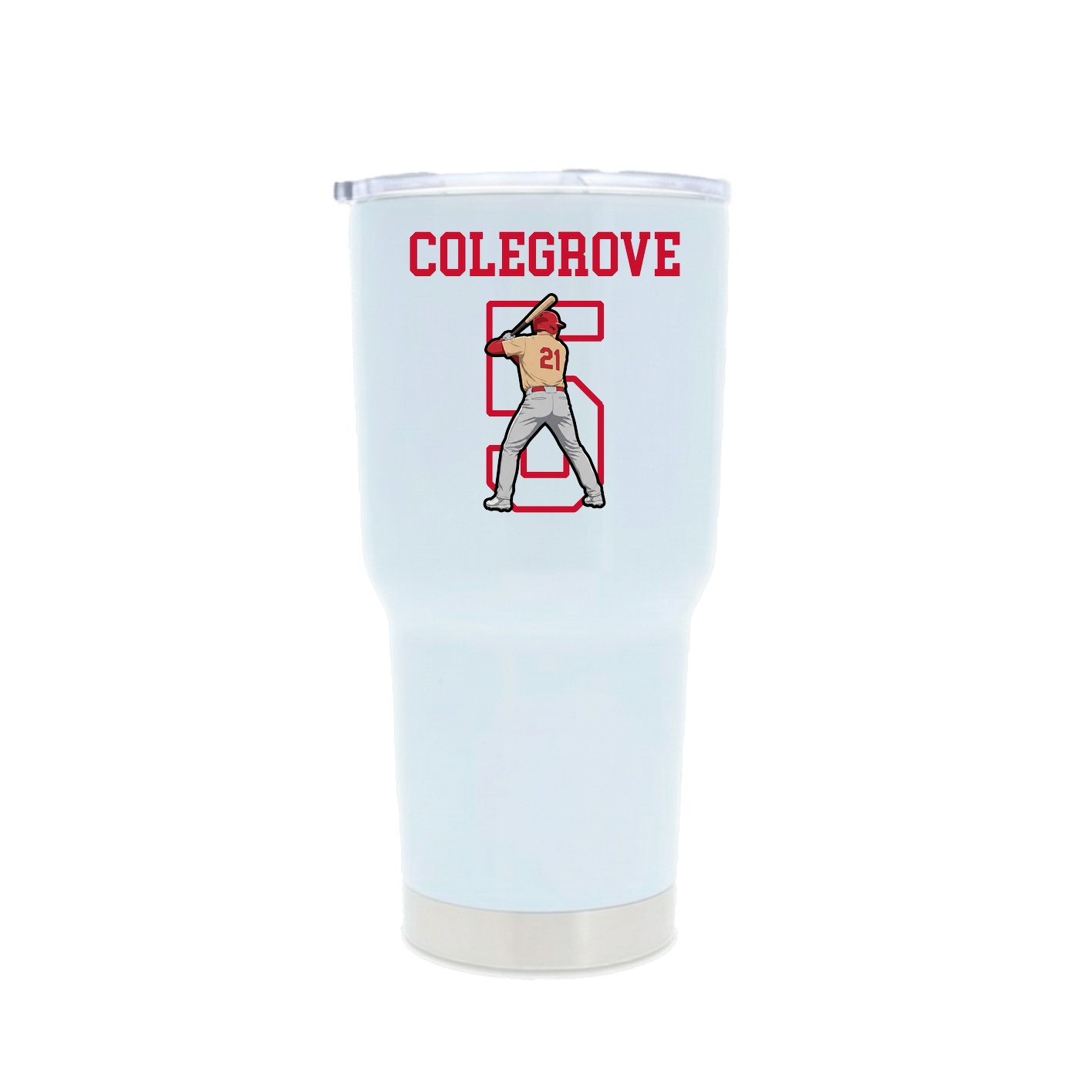 30oz Stainless Steel Tumbler — Shirsey in White