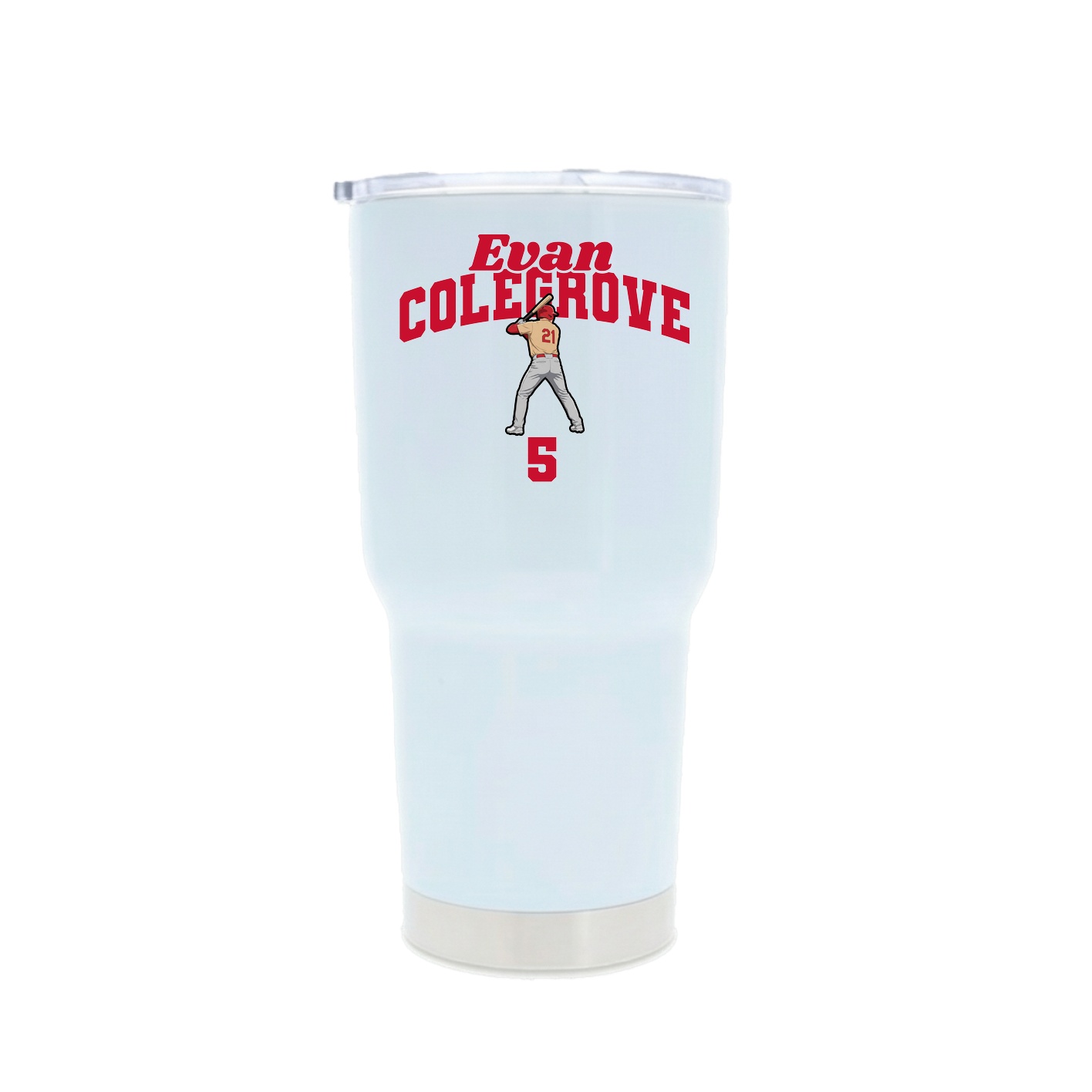 30oz Stainless Steel Tumbler — Signature Arch in White