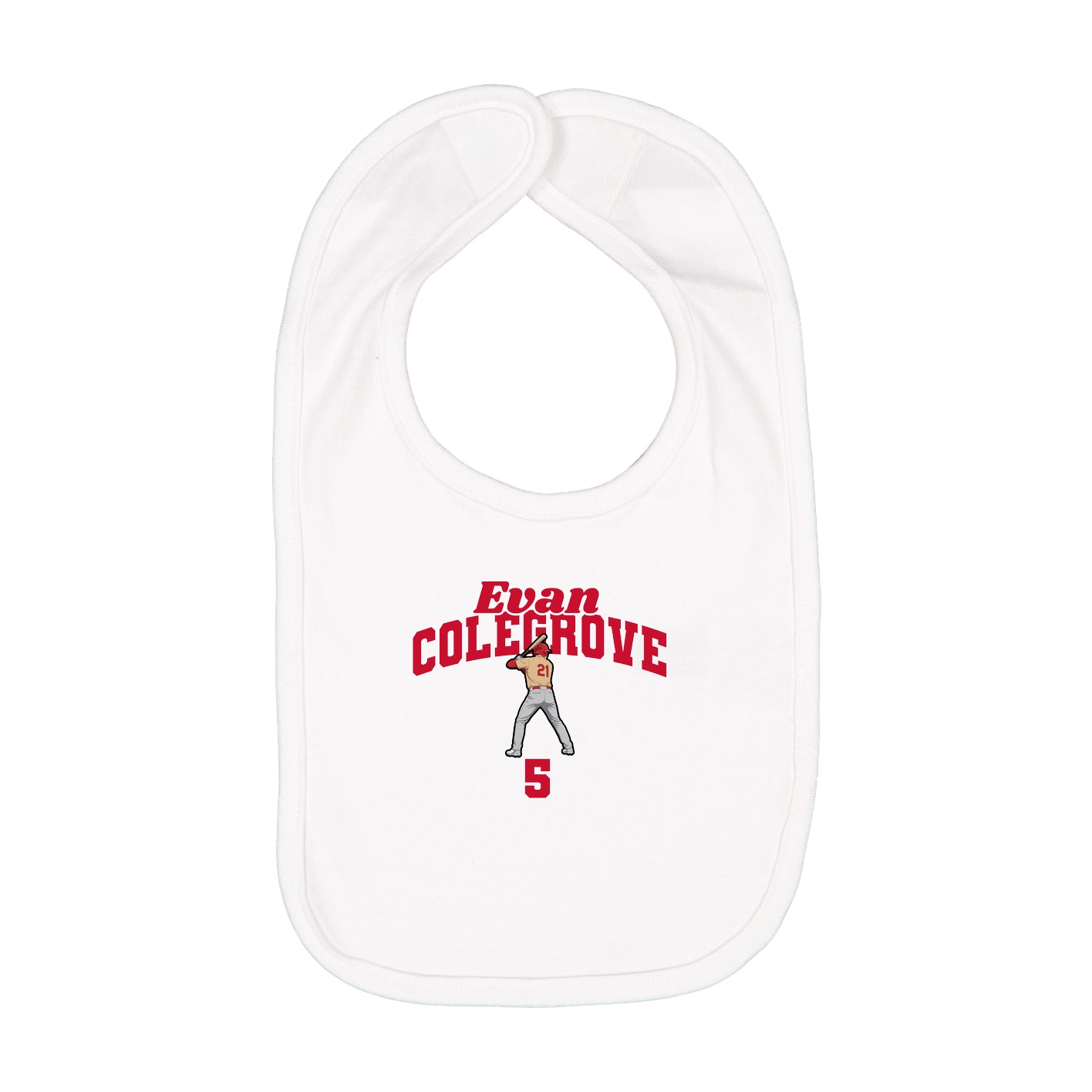 Infant Bib — Signature Arch in White