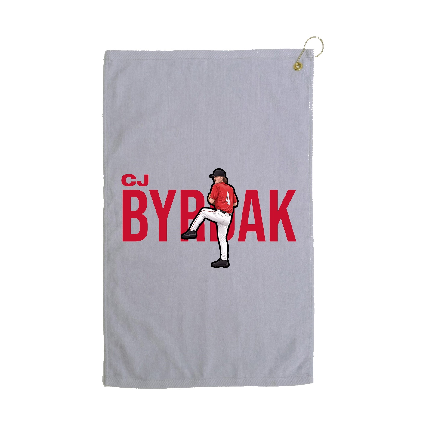 Golf Towel — Player Name in Grey
