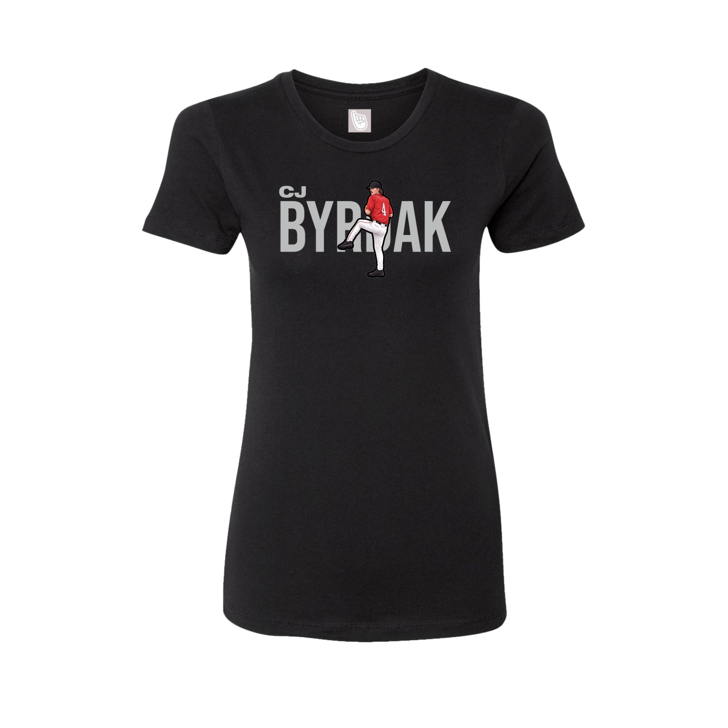 Fitted Women's Tee — Player Name in Black