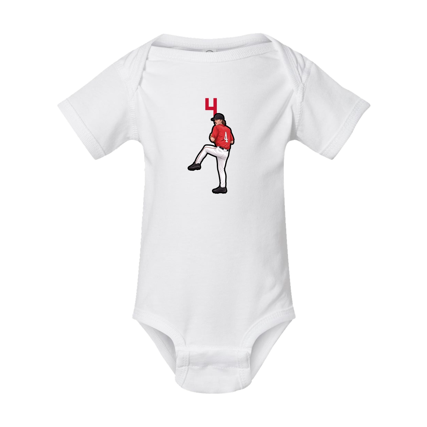 Baby Onesie — Number Top in White