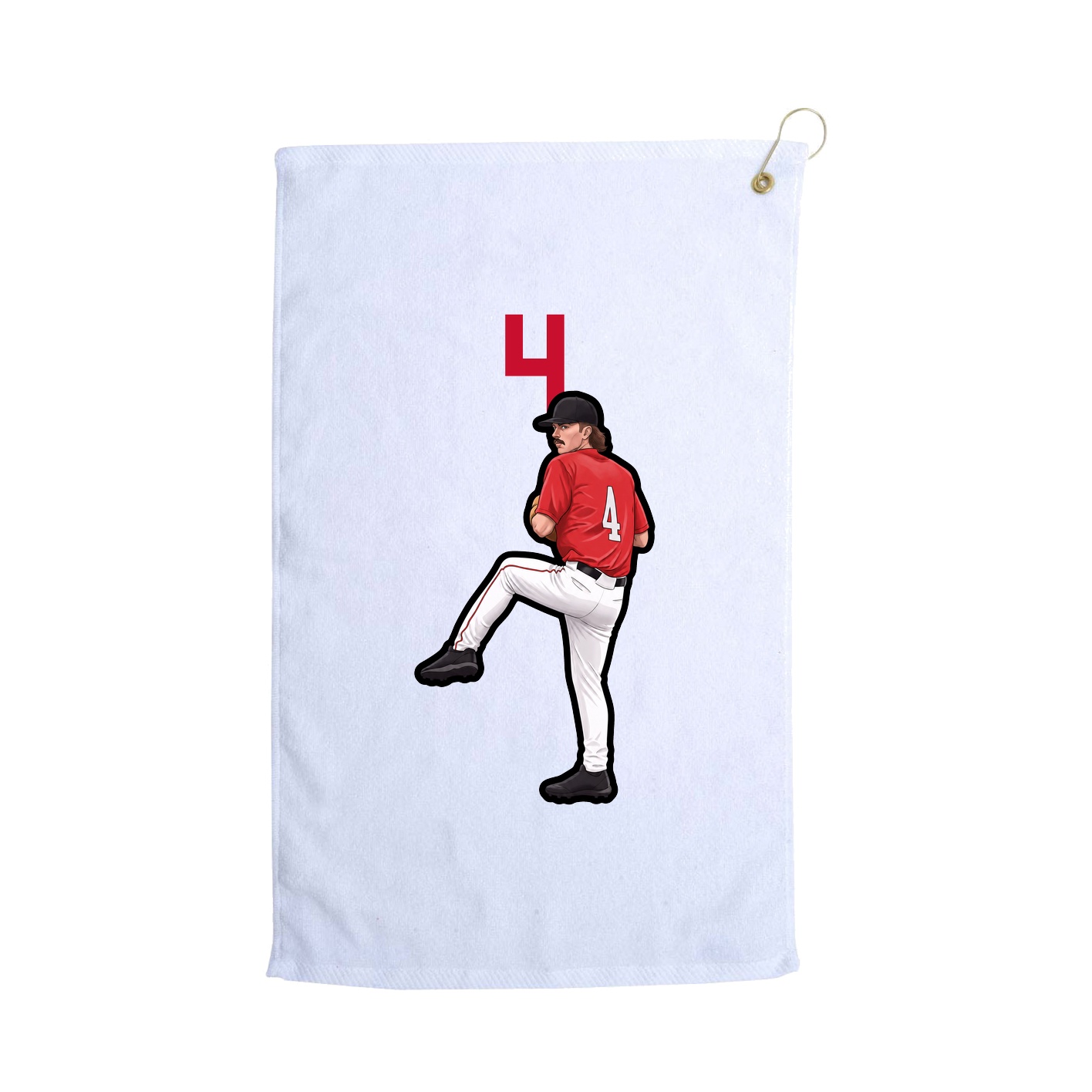 Golf Towel — Number Top in White