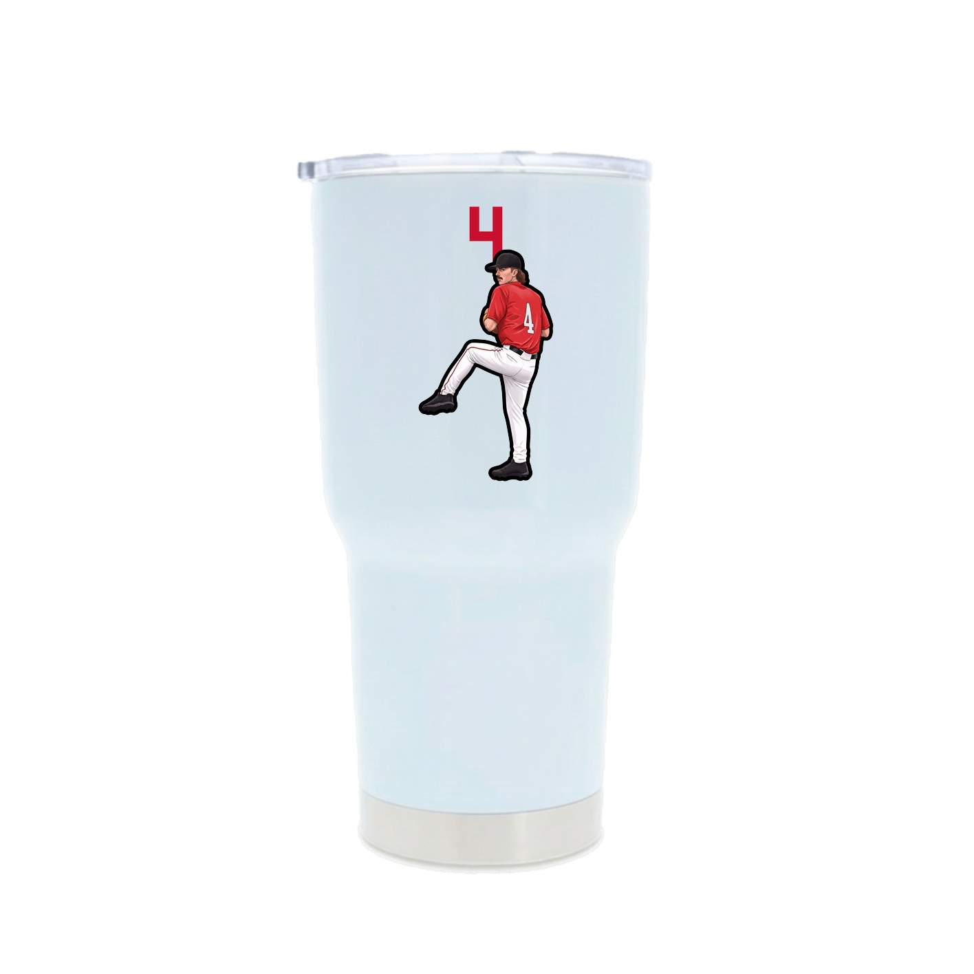 30oz Stainless Steel Tumbler — Number Top in White