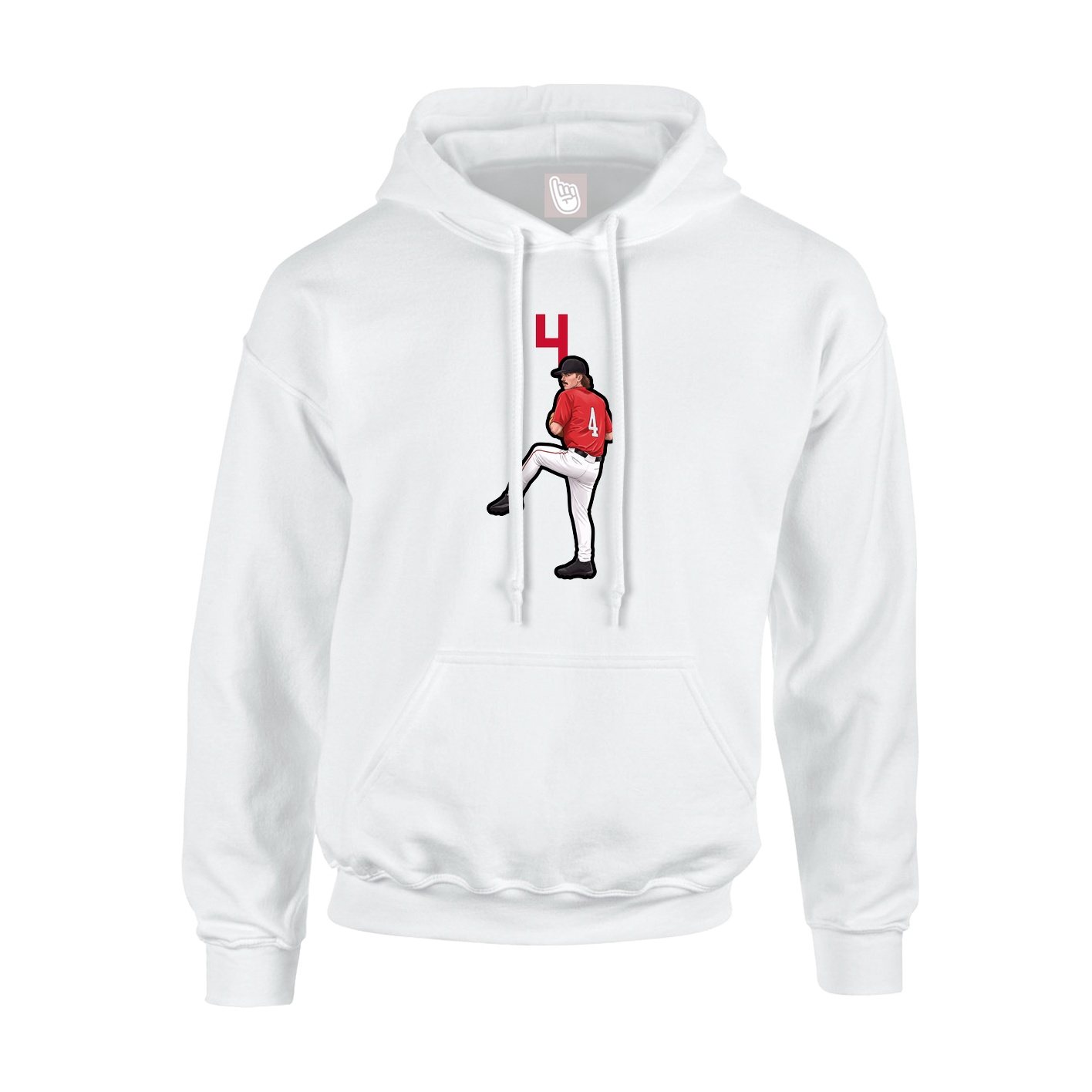 Hoodie — Number Top in White
