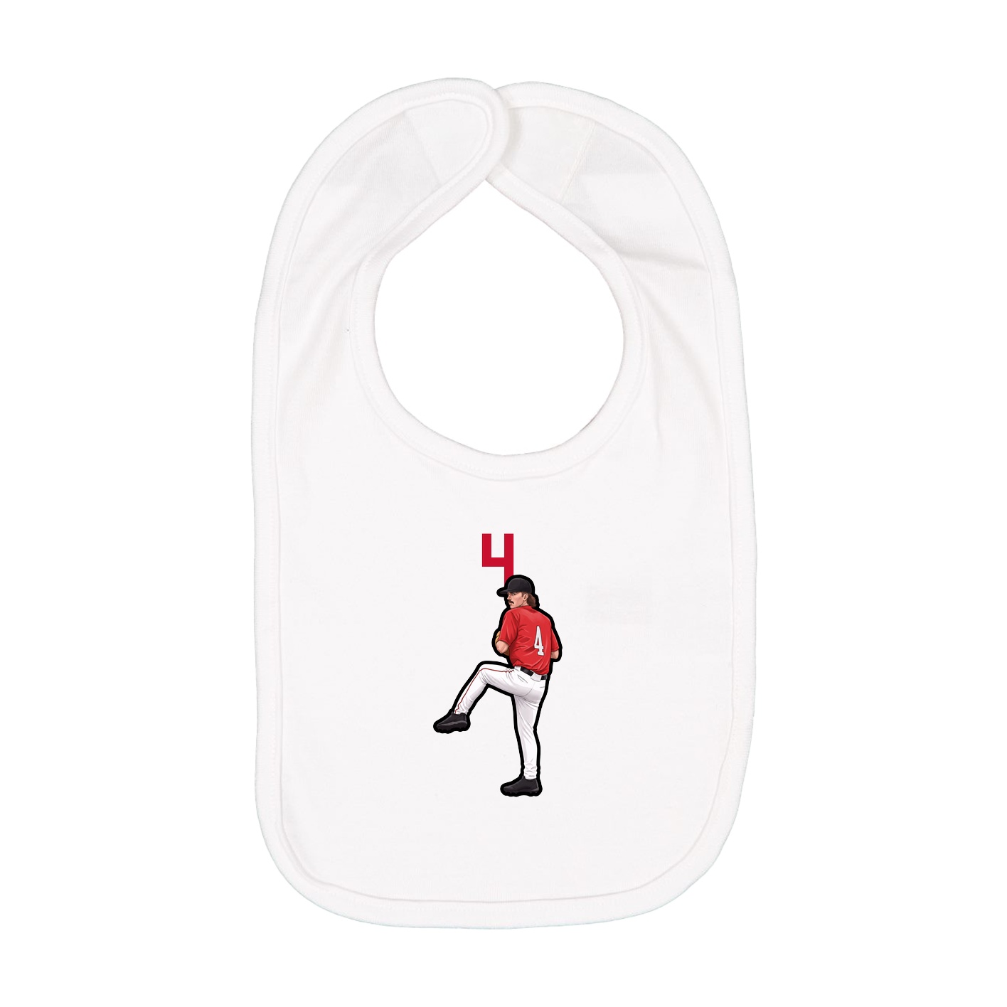Infant Bib — Number Top in White