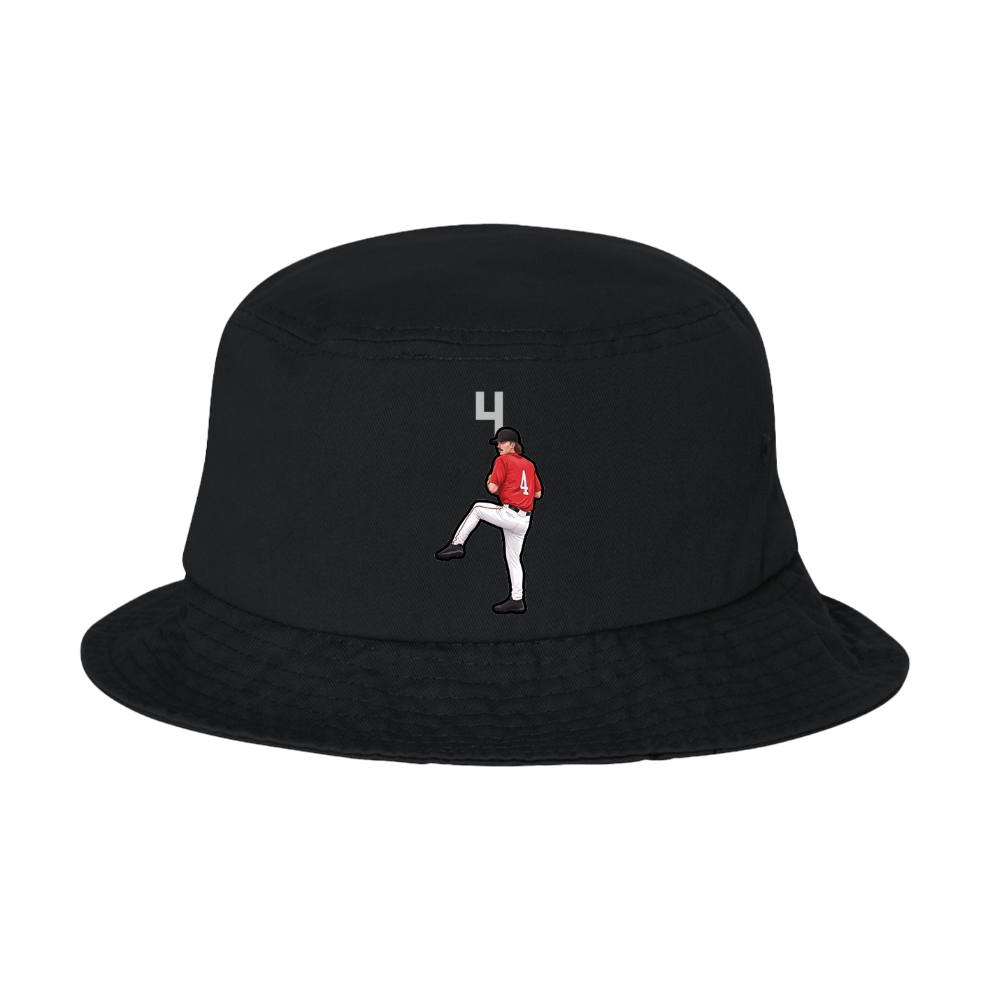 Bucket Cap — Number Top in Black