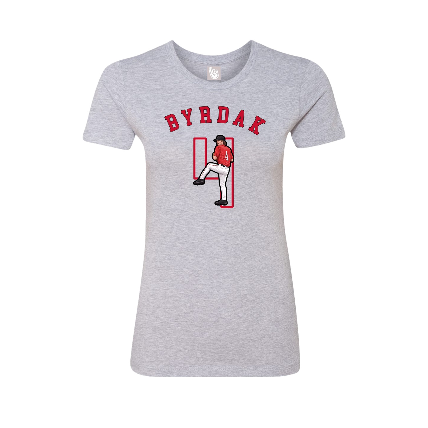 Fitted Women's Tee — Shirsey Arch in Grey