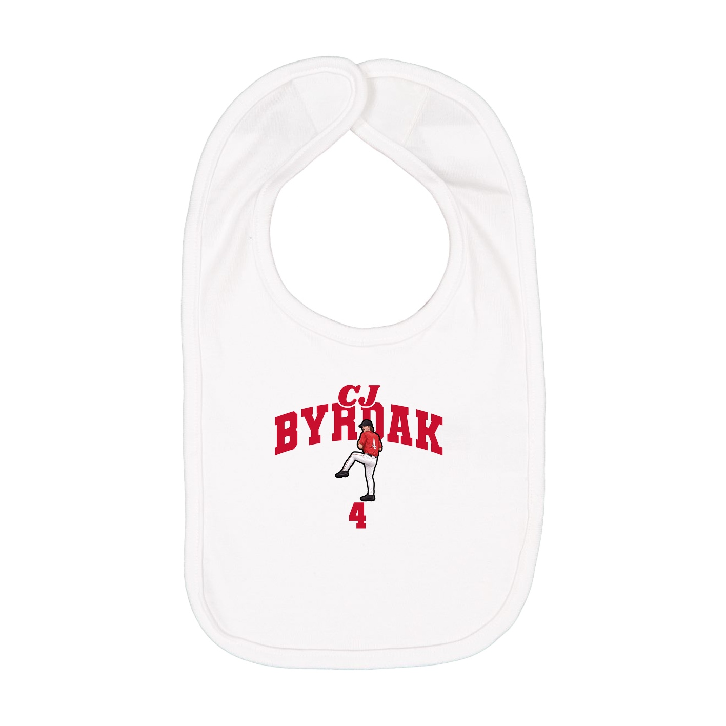 Infant Bib — Signature Arch in White