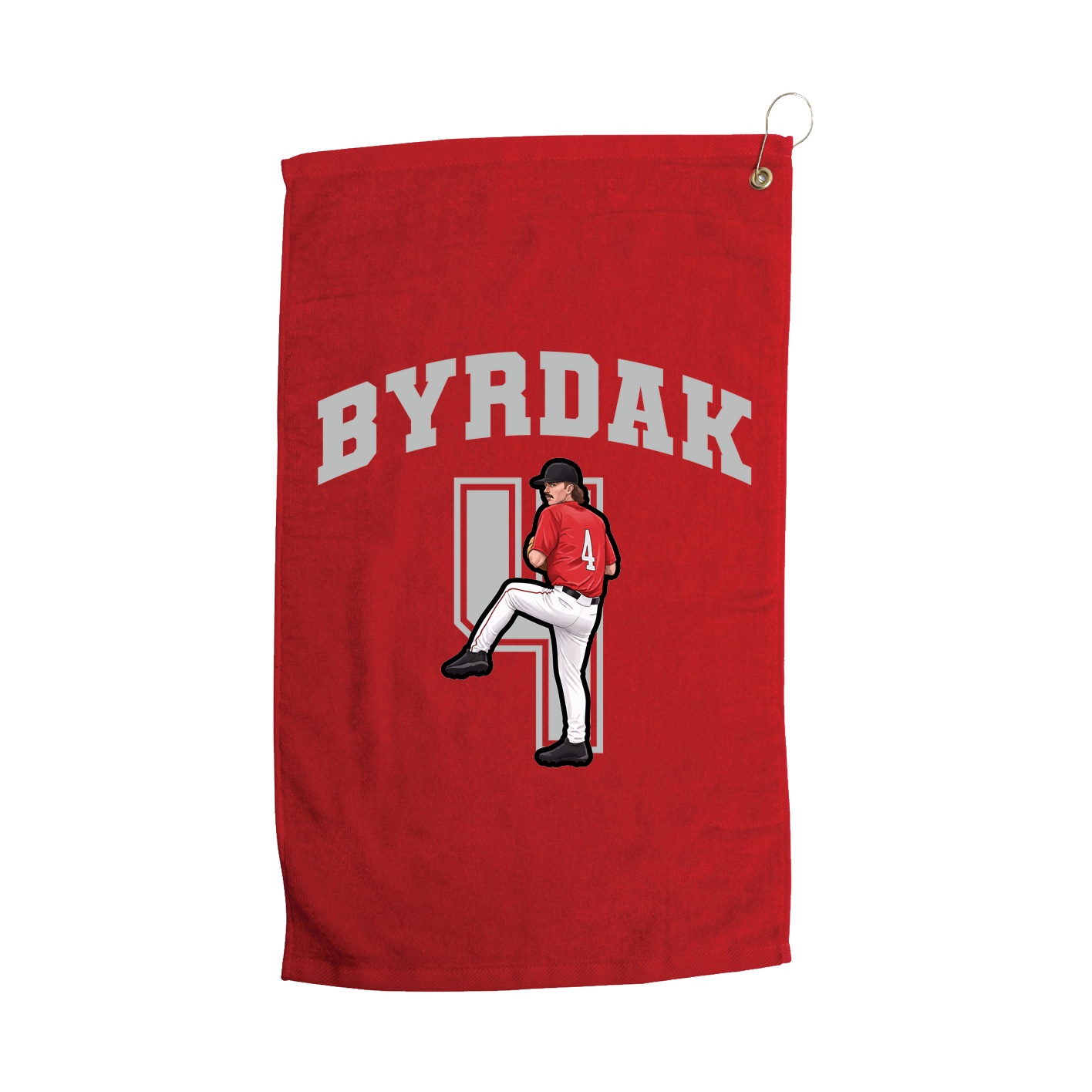 Golf Towel — Number in Red