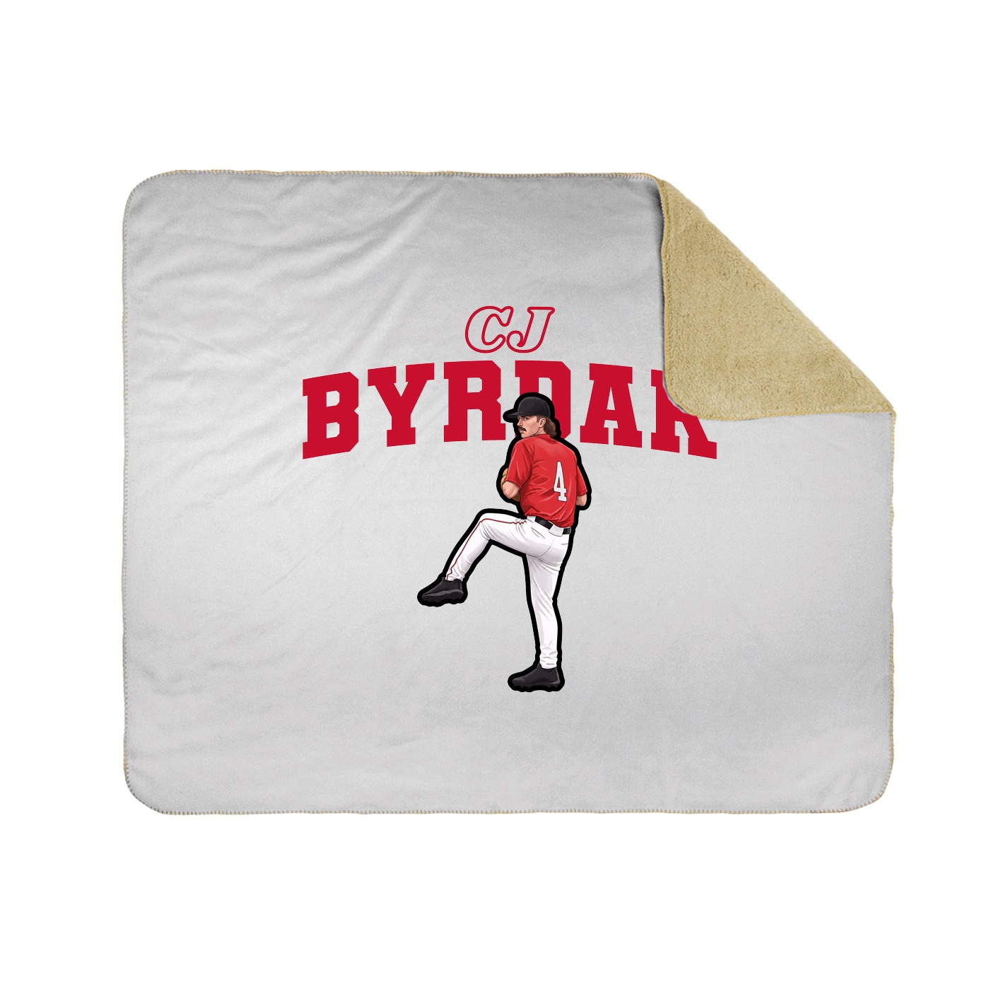 Throw Blanket — Name Arch in White