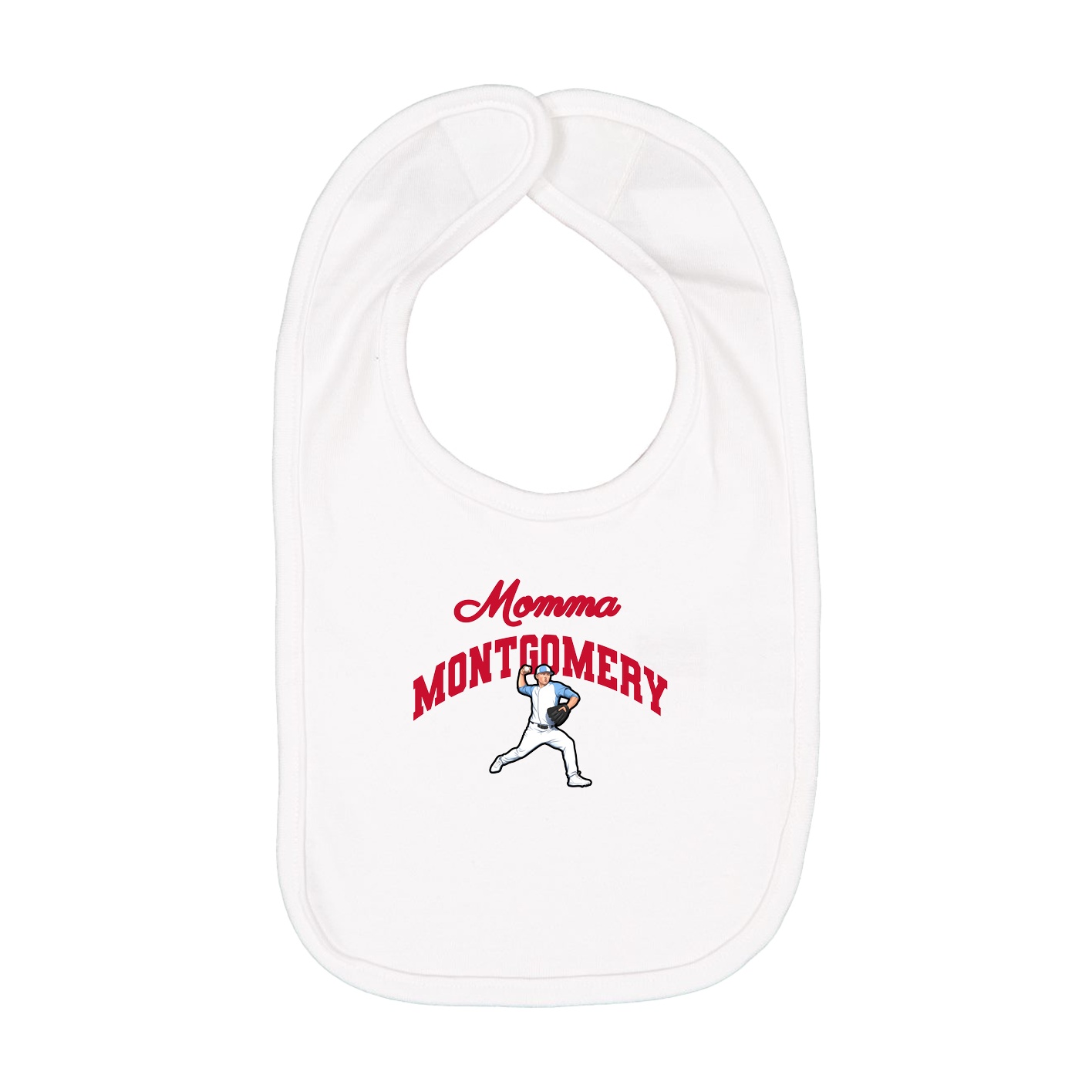 Infant Bib — Mothers Day Arch in White