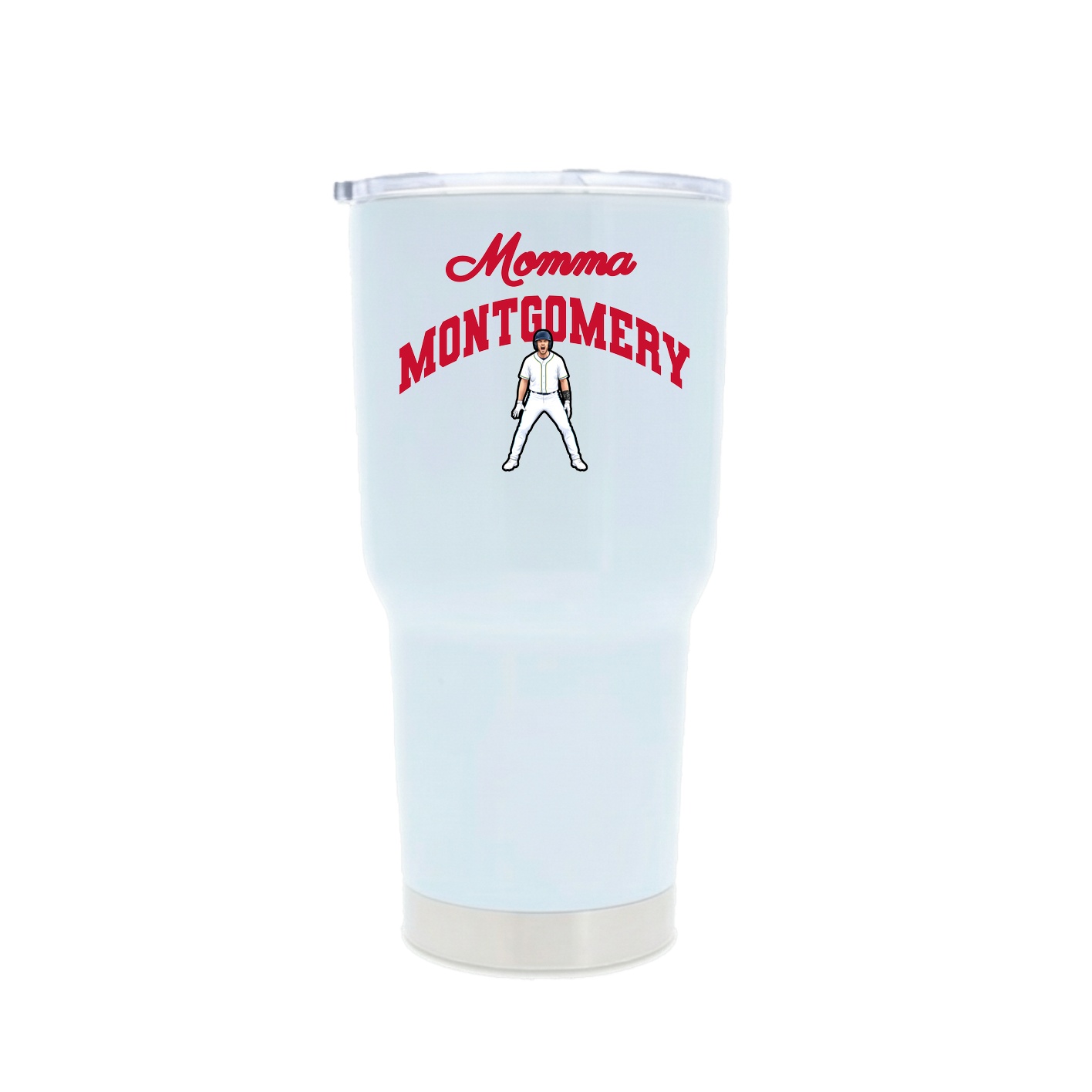 30oz Stainless Steel Tumbler — Mothers Day Arch in White