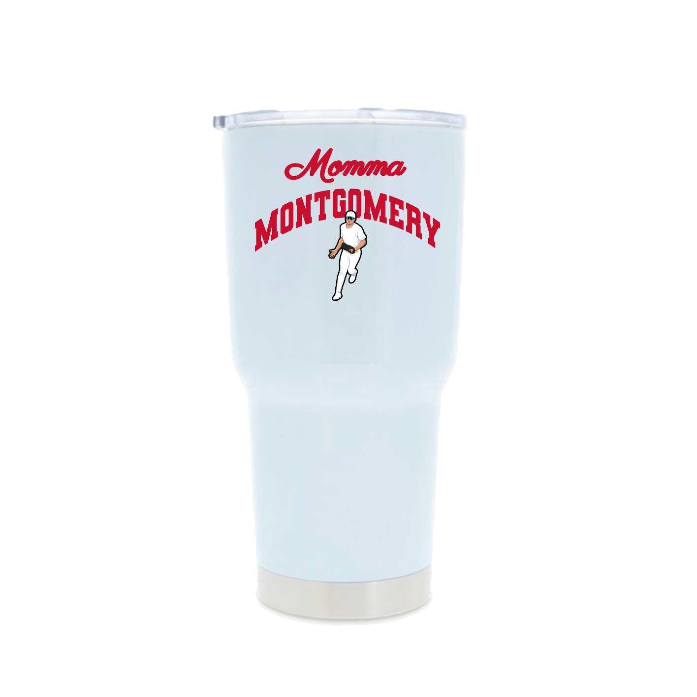 30oz Stainless Steel Tumbler — Mothers Day Arch in White