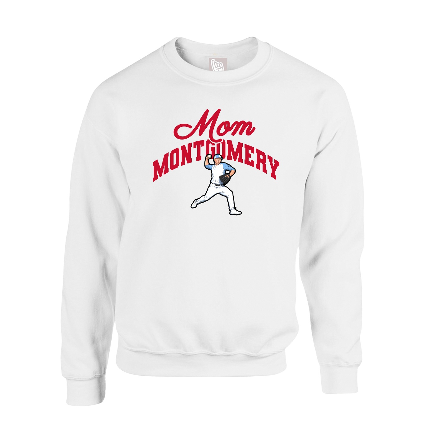 Fleece Crew — Mothers Day Arch in White