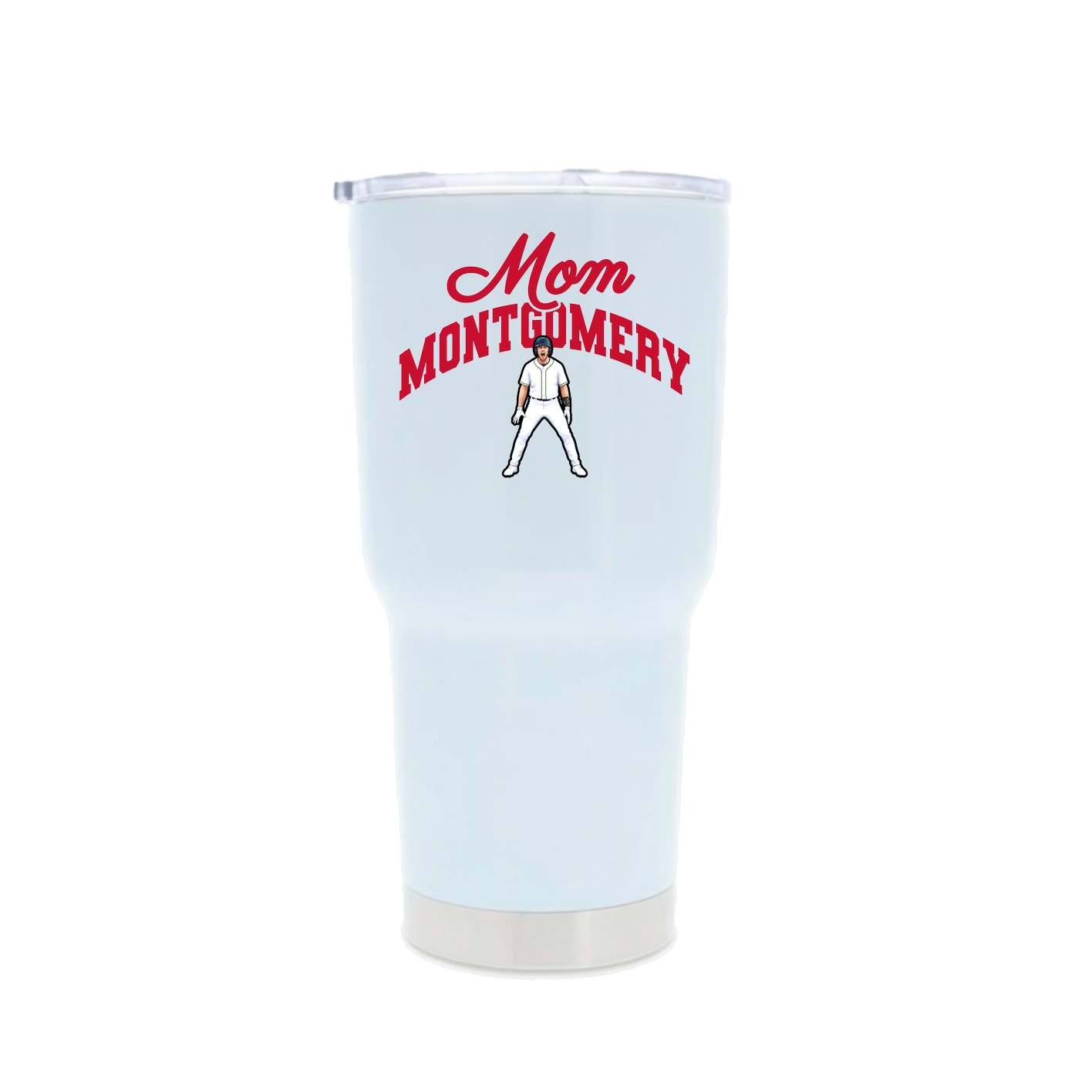 30oz Stainless Steel Tumbler — Mothers Day Arch in White