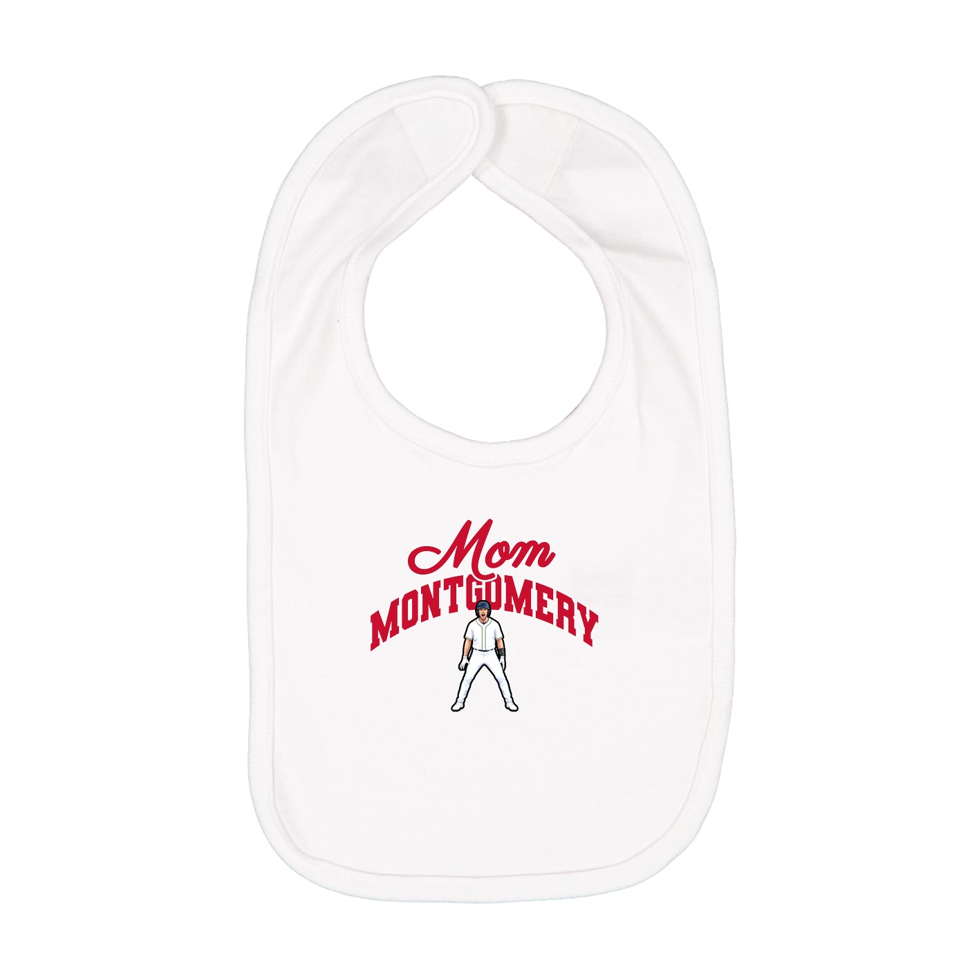 Infant Bib — Mothers Day Arch in White