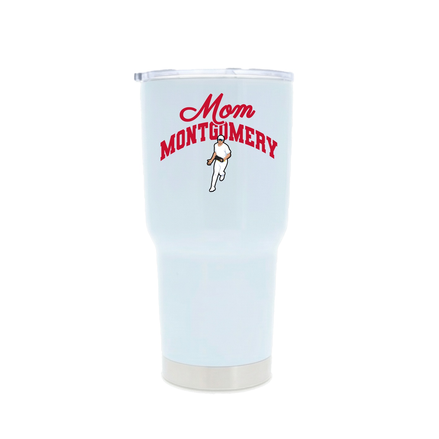 30oz Stainless Steel Tumbler — Mothers Day Arch in White