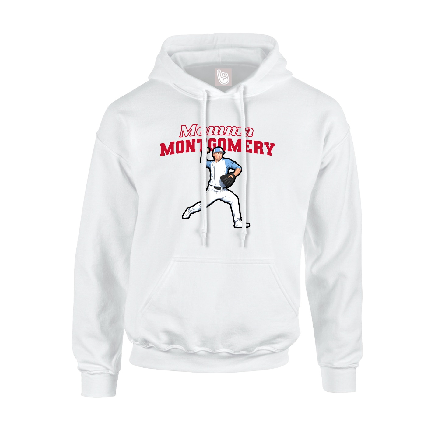 Hoodie — Mothers Day Block in White