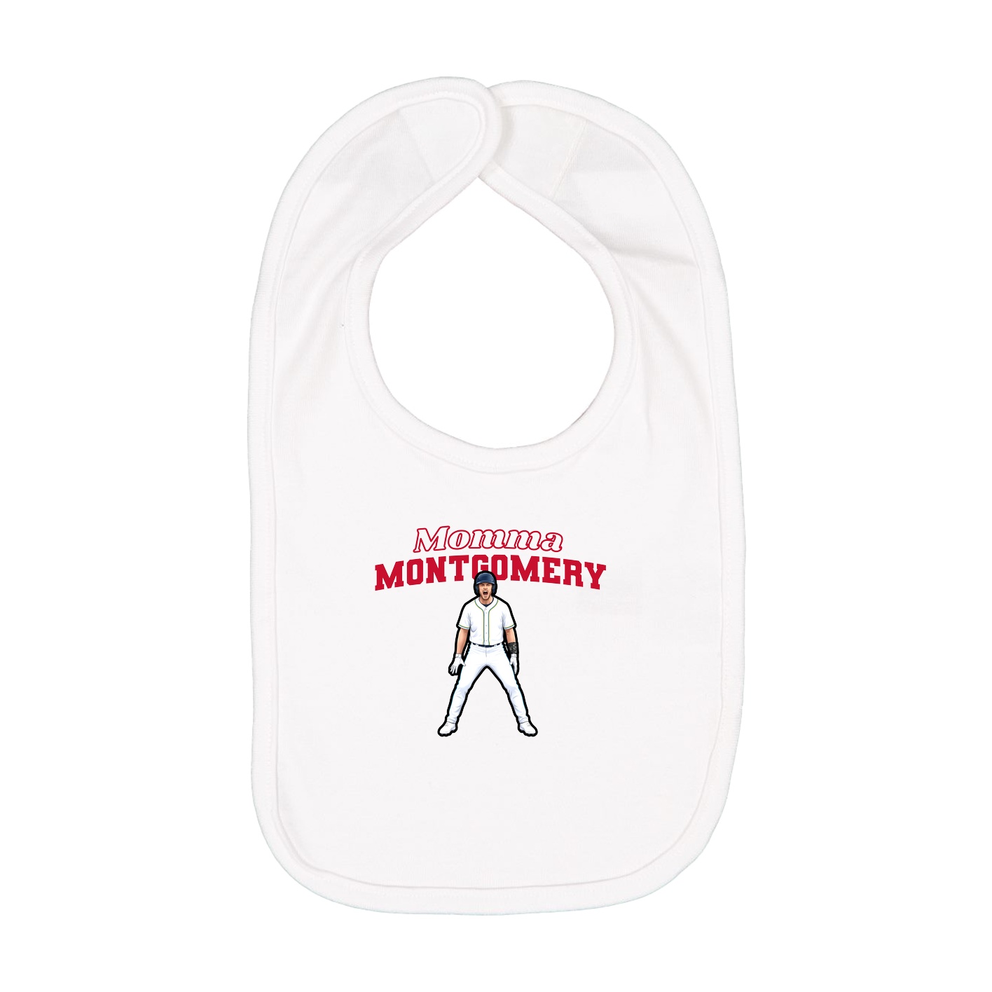 Infant Bib — Mothers Day Block in White